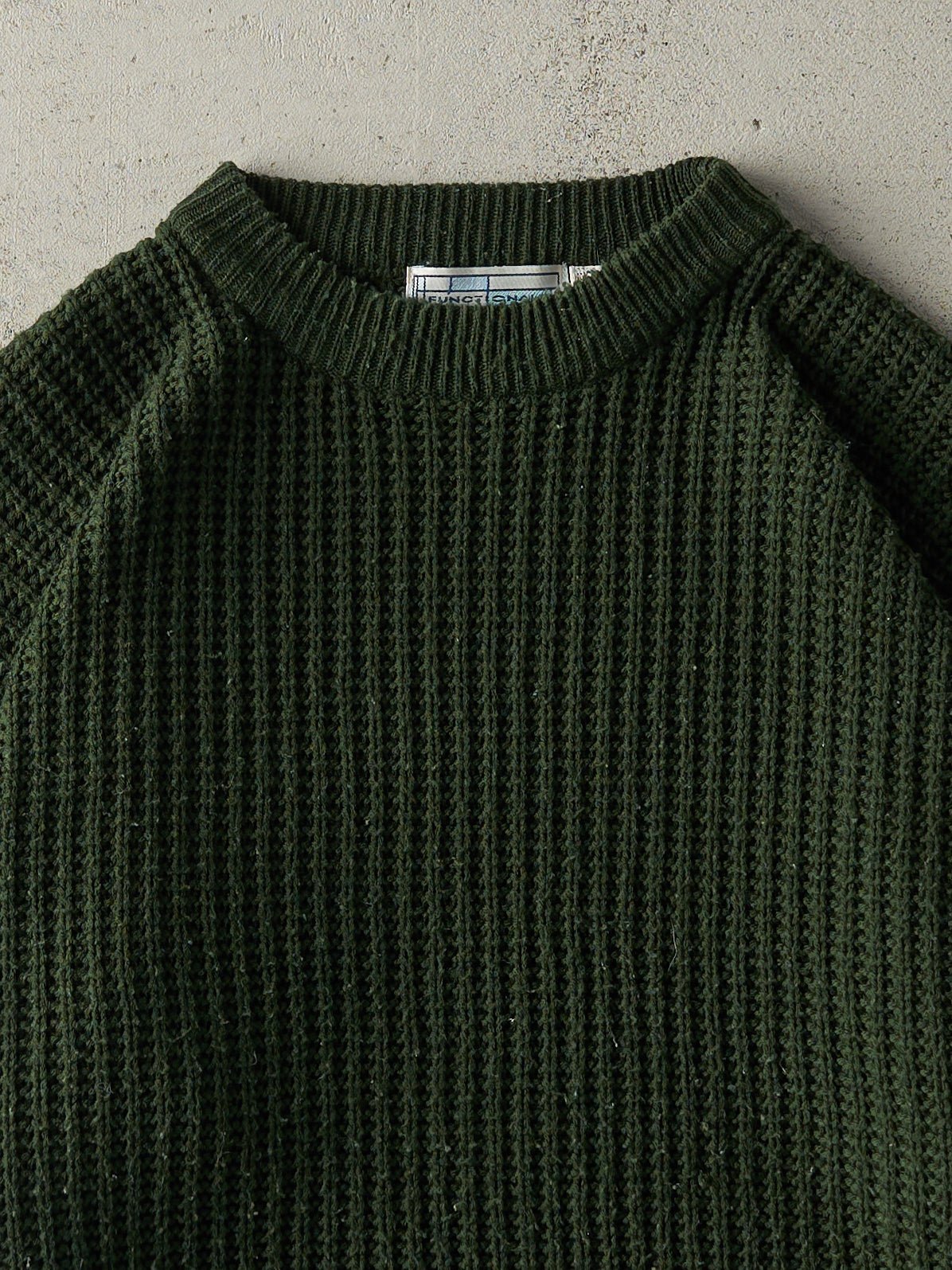 Vintage 90s Green Fishermans Knit Pullover (L)