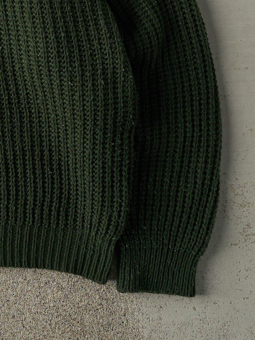 Vintage 90s Green Fishermans Knit Pullover (L)