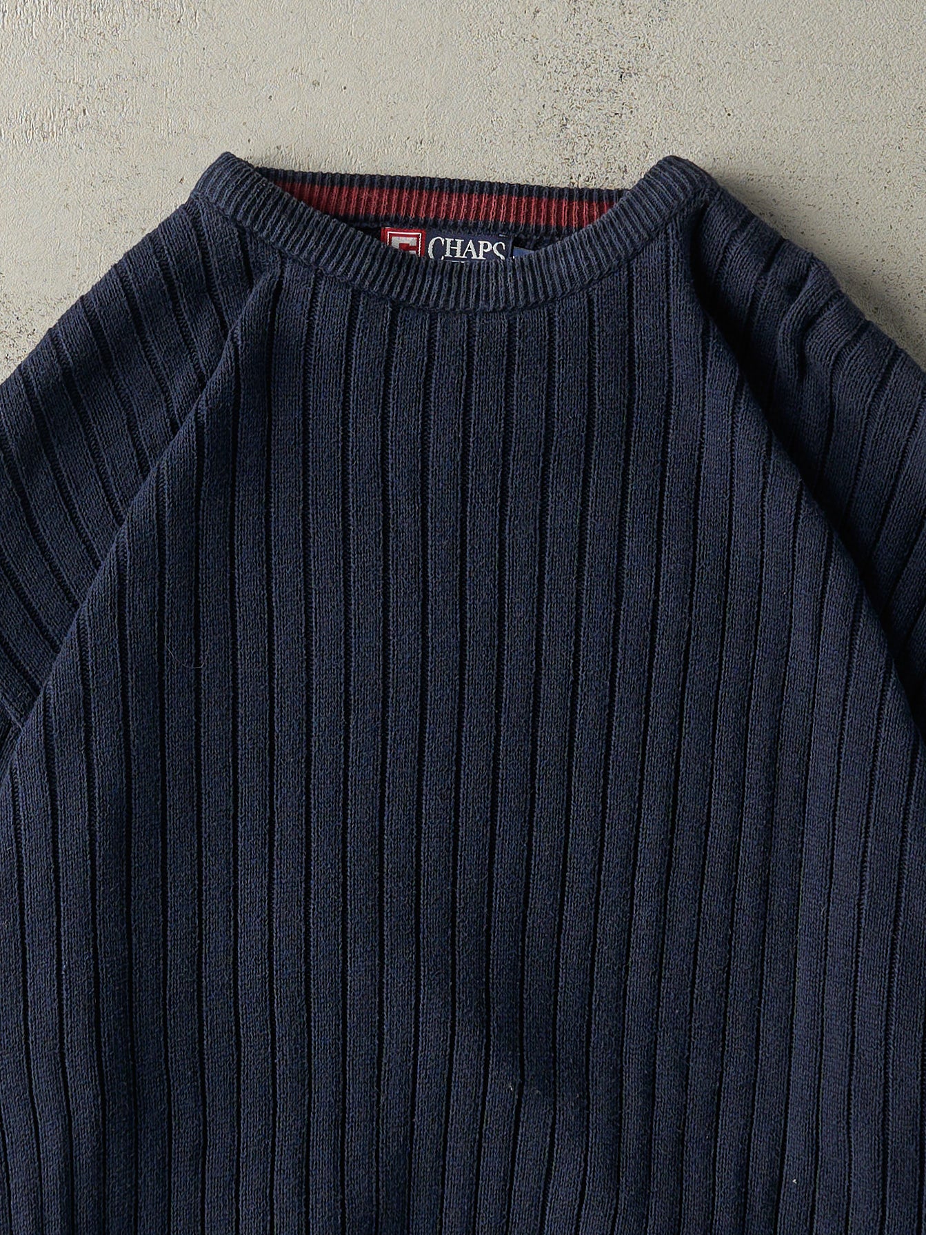 Vintage 90s Navy Blue Chaps Ralph Lauren Knit Pullover (XL/XXL)