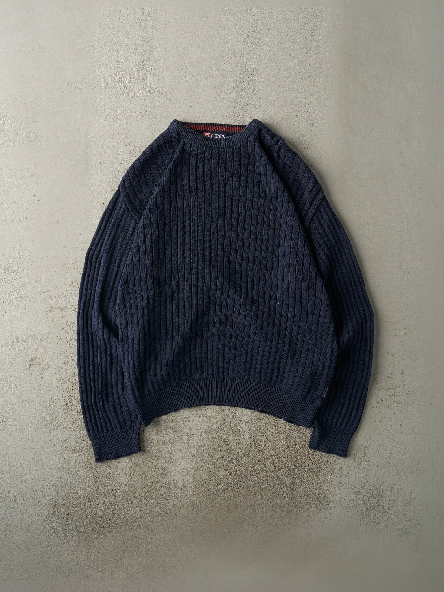 Vintage 90s Navy Blue Chaps Ralph Lauren Knit Pullover (XL/XXL)