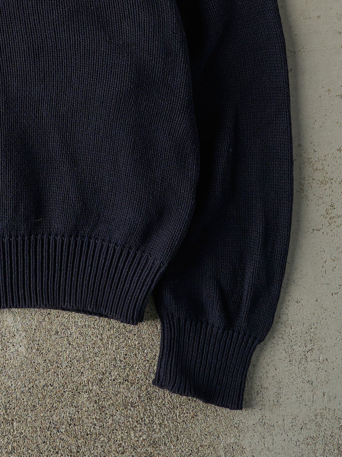 Vintage Y2K Navy Blue Embroidered Knit (XL/XXL)