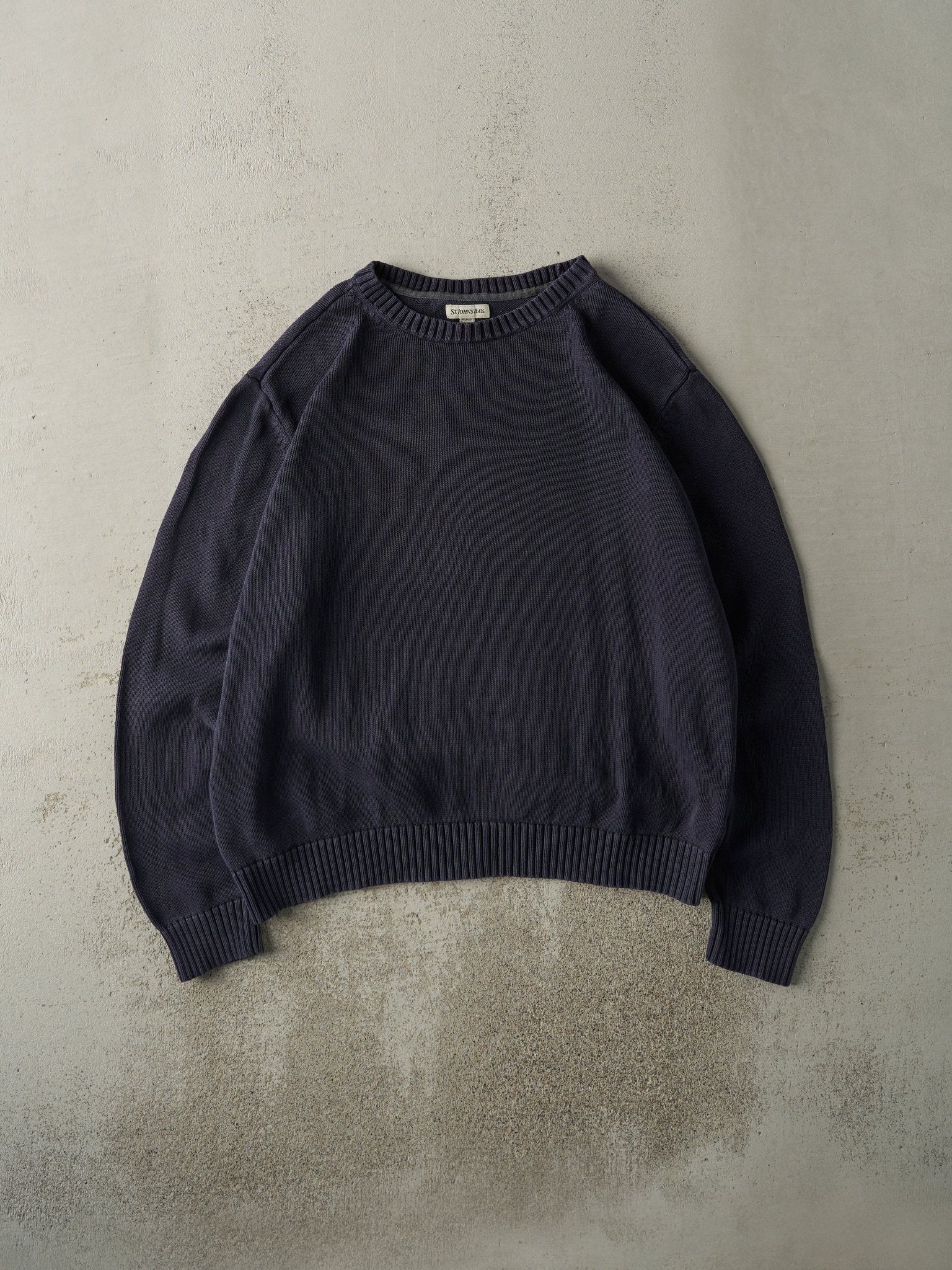 Vintage Y2K Navy Blue Knit Pullover (XL)