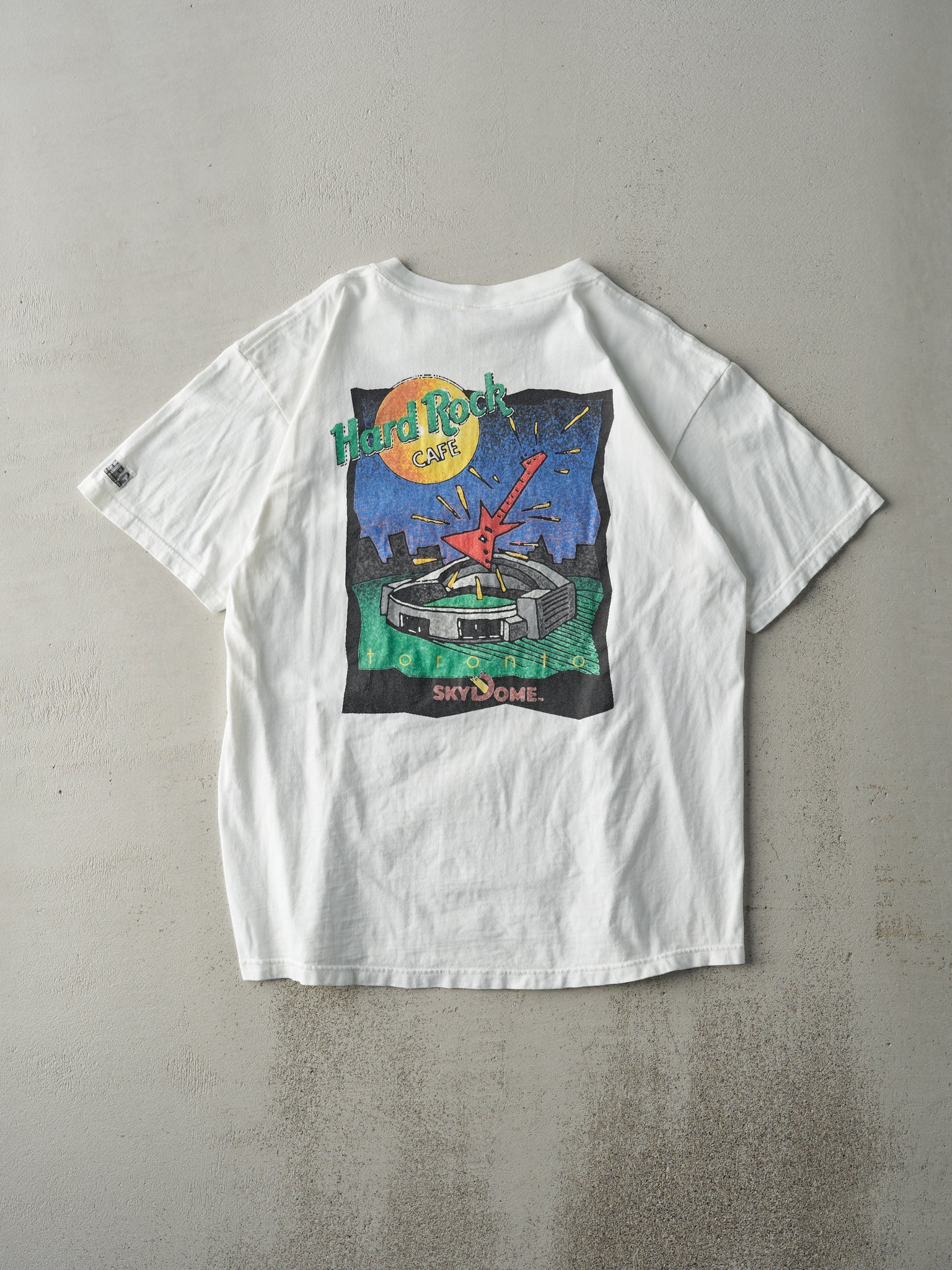 Vintage 90s White Hard Rock Cafe Toronto SkyDome Tee (M)