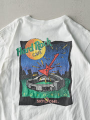 Vintage 90s White Hard Rock Cafe Toronto SkyDome Tee (M)