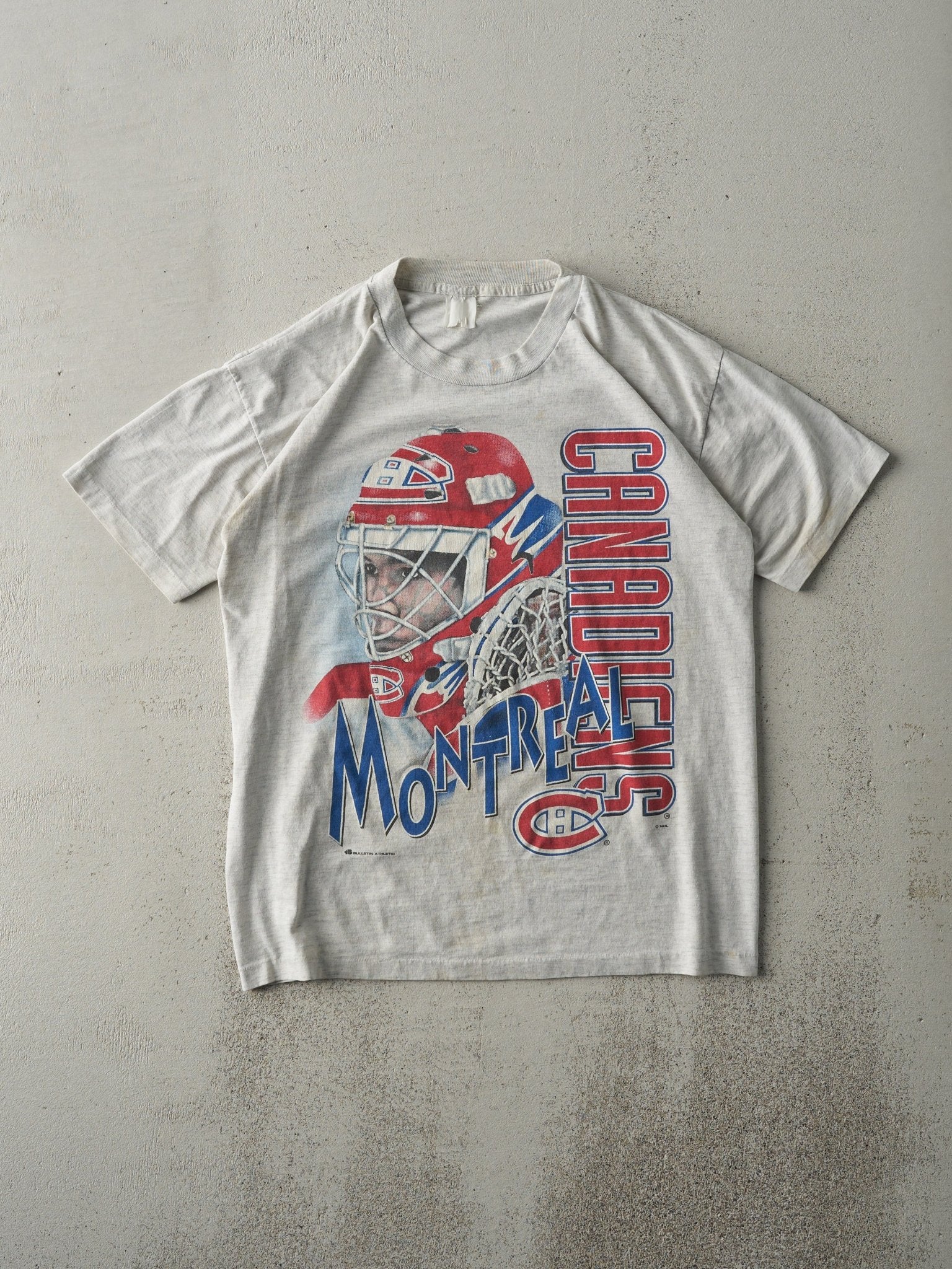 Vintage 90s Heather Grey Montreal Canadians Single Stitch Tee (S)
