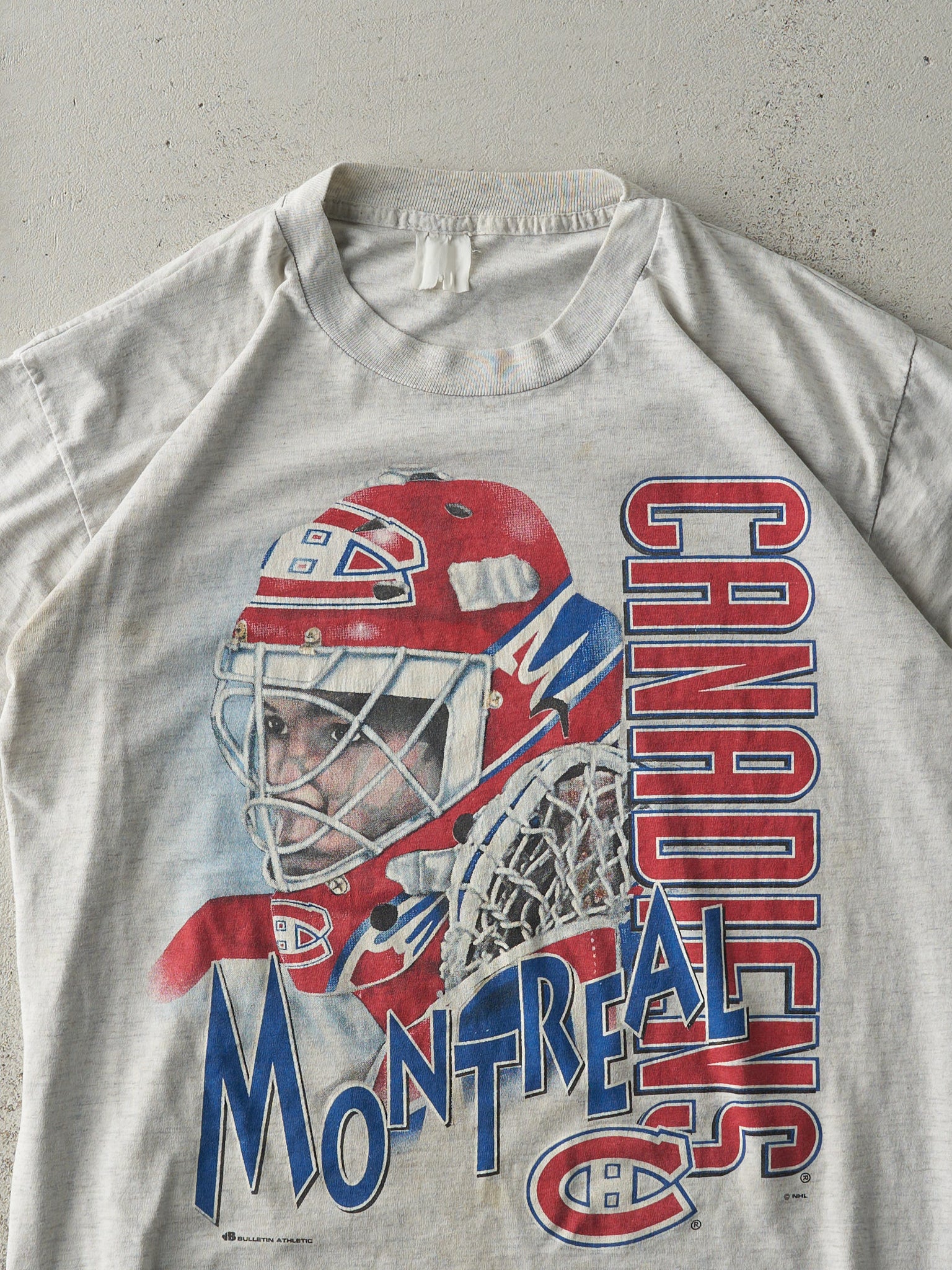 Vintage 90s Heather Grey Montreal Canadians Single Stitch Tee (S)