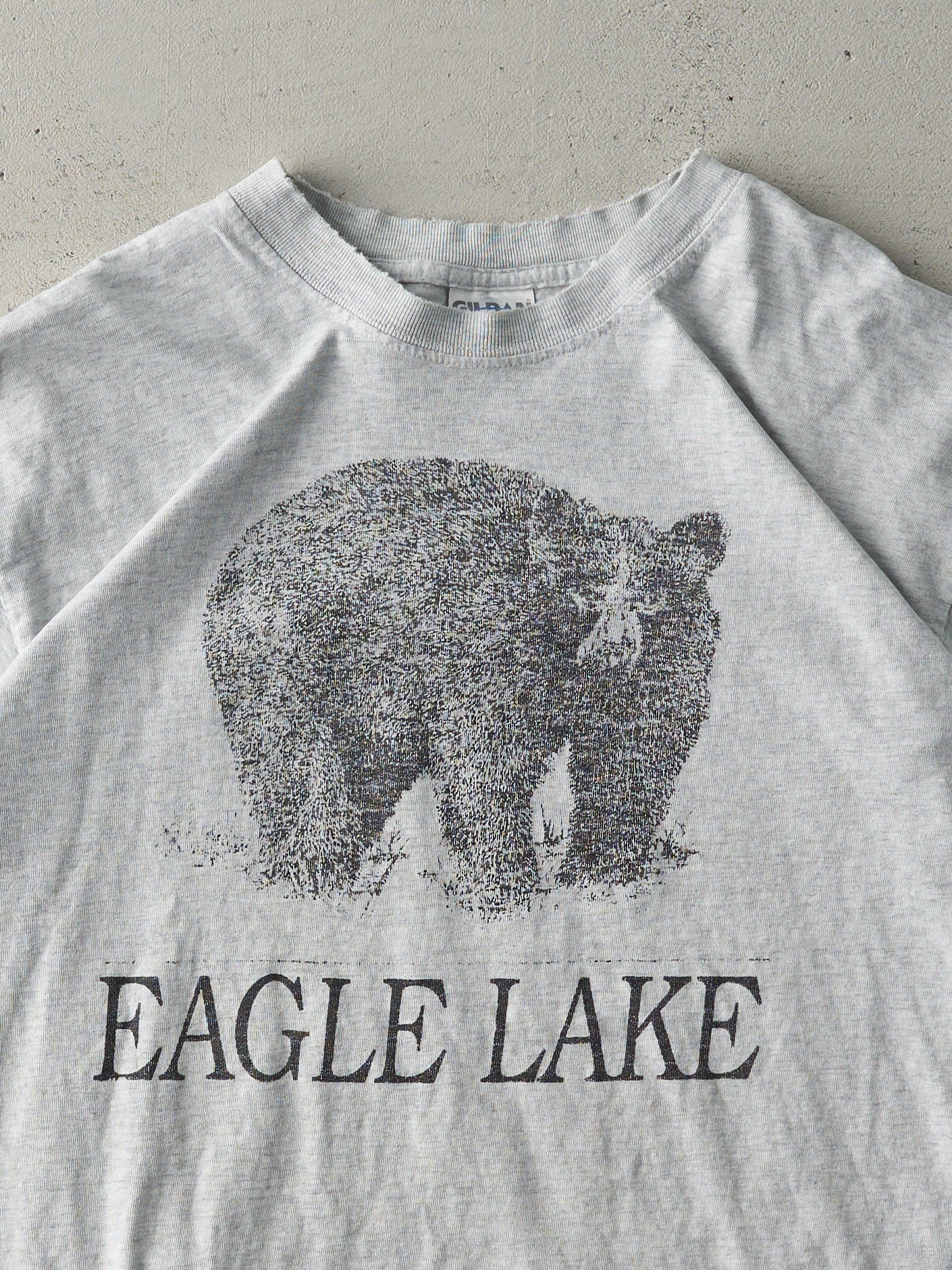 Vintage Y2K Heather Grey Eagle Lake Tee (M)