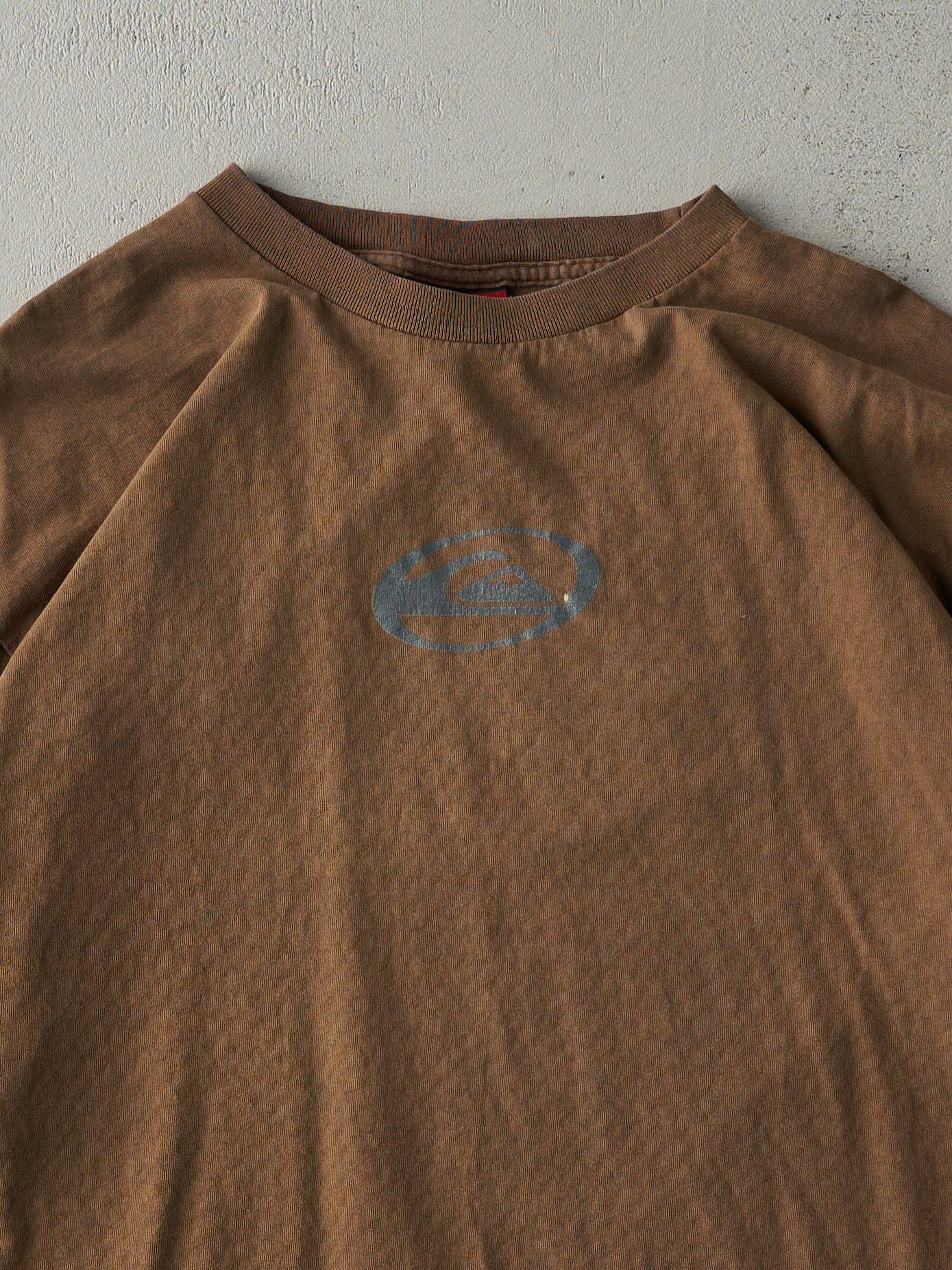 Vintage Y2K Sun Faded Brown Quiksilver Long Sleeve (L)