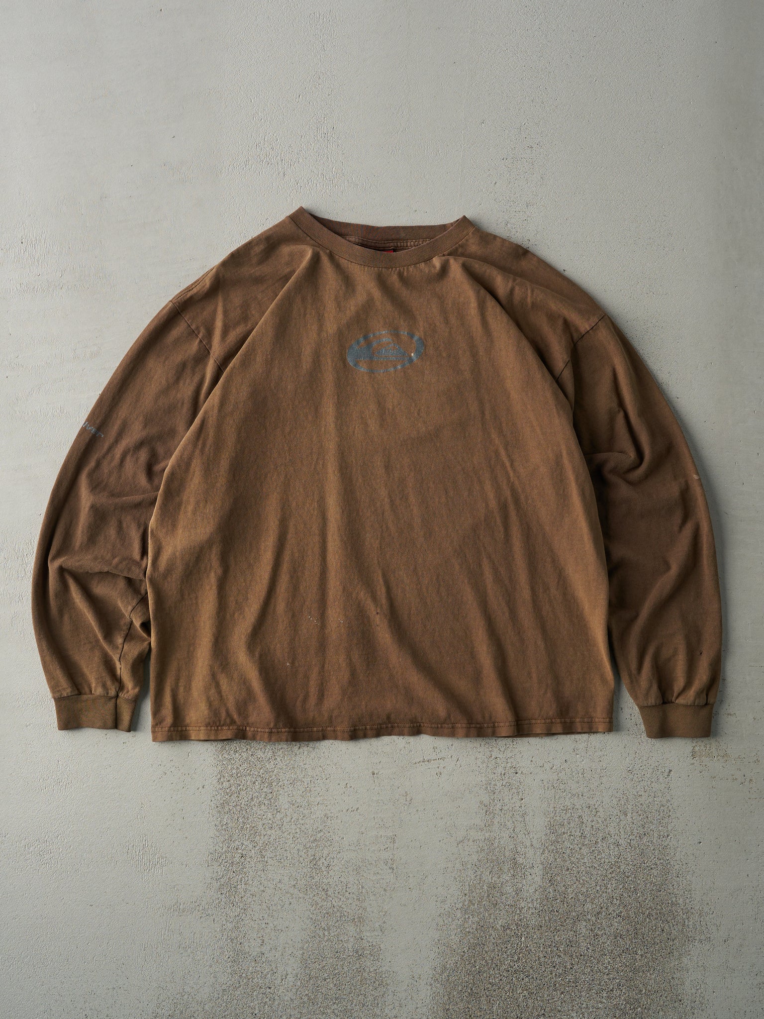 Vintage Y2K Sun Faded Brown Quiksilver Long Sleeve (L)