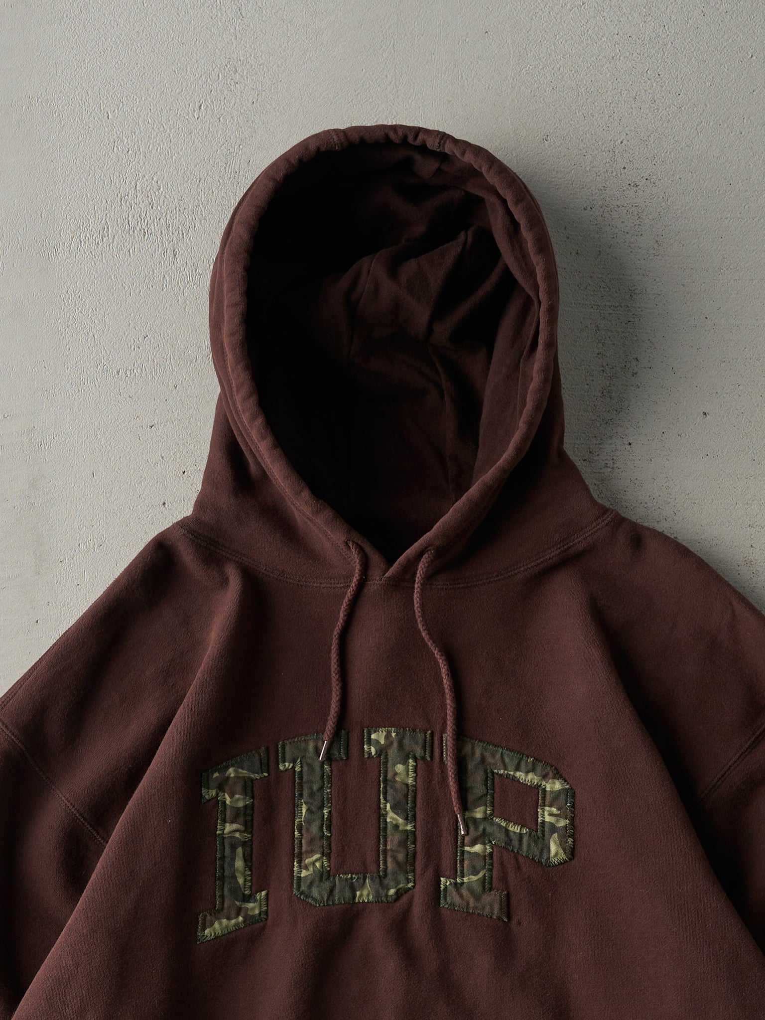 Vintage Y2K Brown and Camo IUP Hoodie (L)