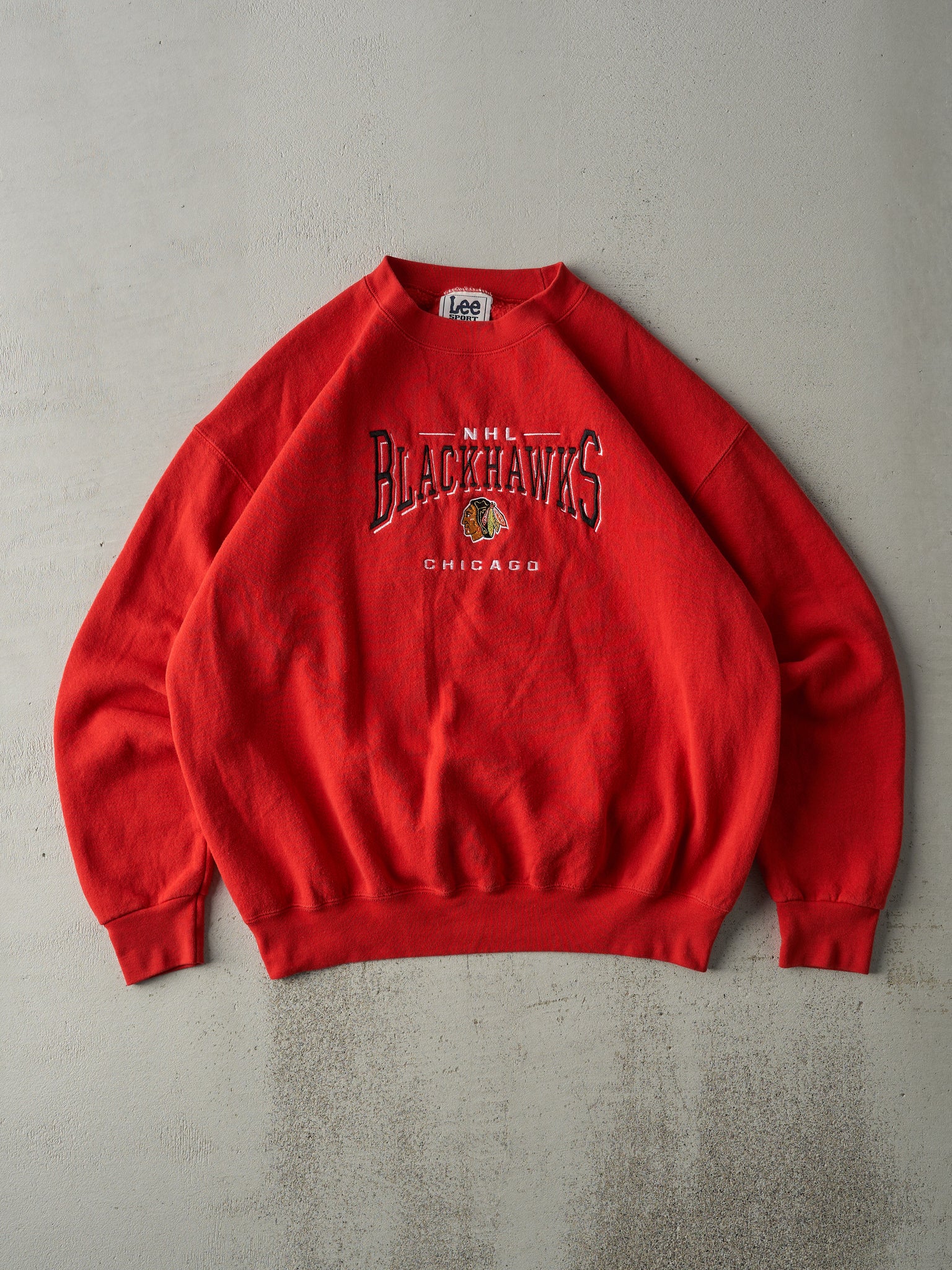 Vintage 90s Red Chicago Blackhawks NHL Crewneck (L)