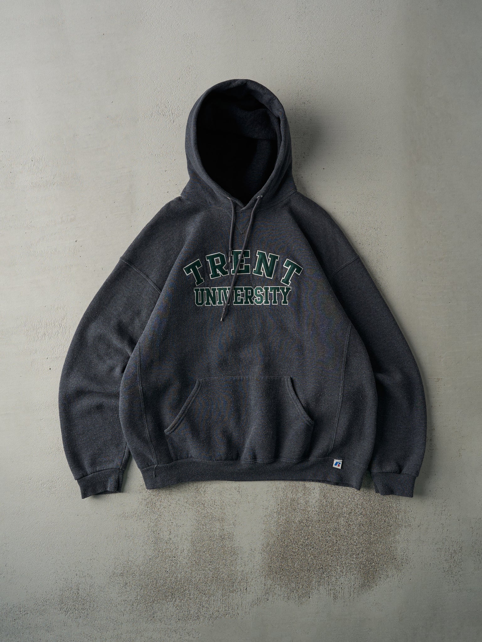 Vintage Y2K Charcoal Grey Trent University Hoodie (XL)