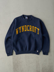 Vintage 90s Navy Blue Wyndcroft Russell Athletics Crewneck (S)