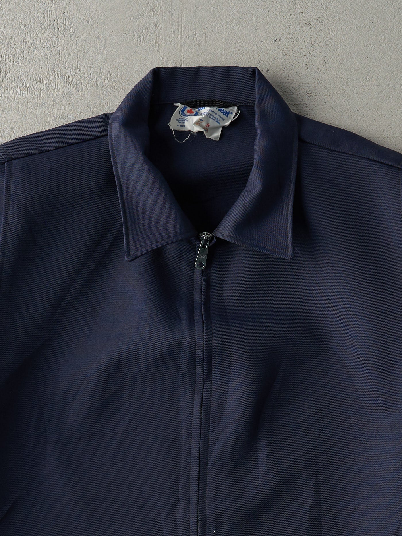 Vintage 80s Navy Blue Blank Work Jacket (M/L)