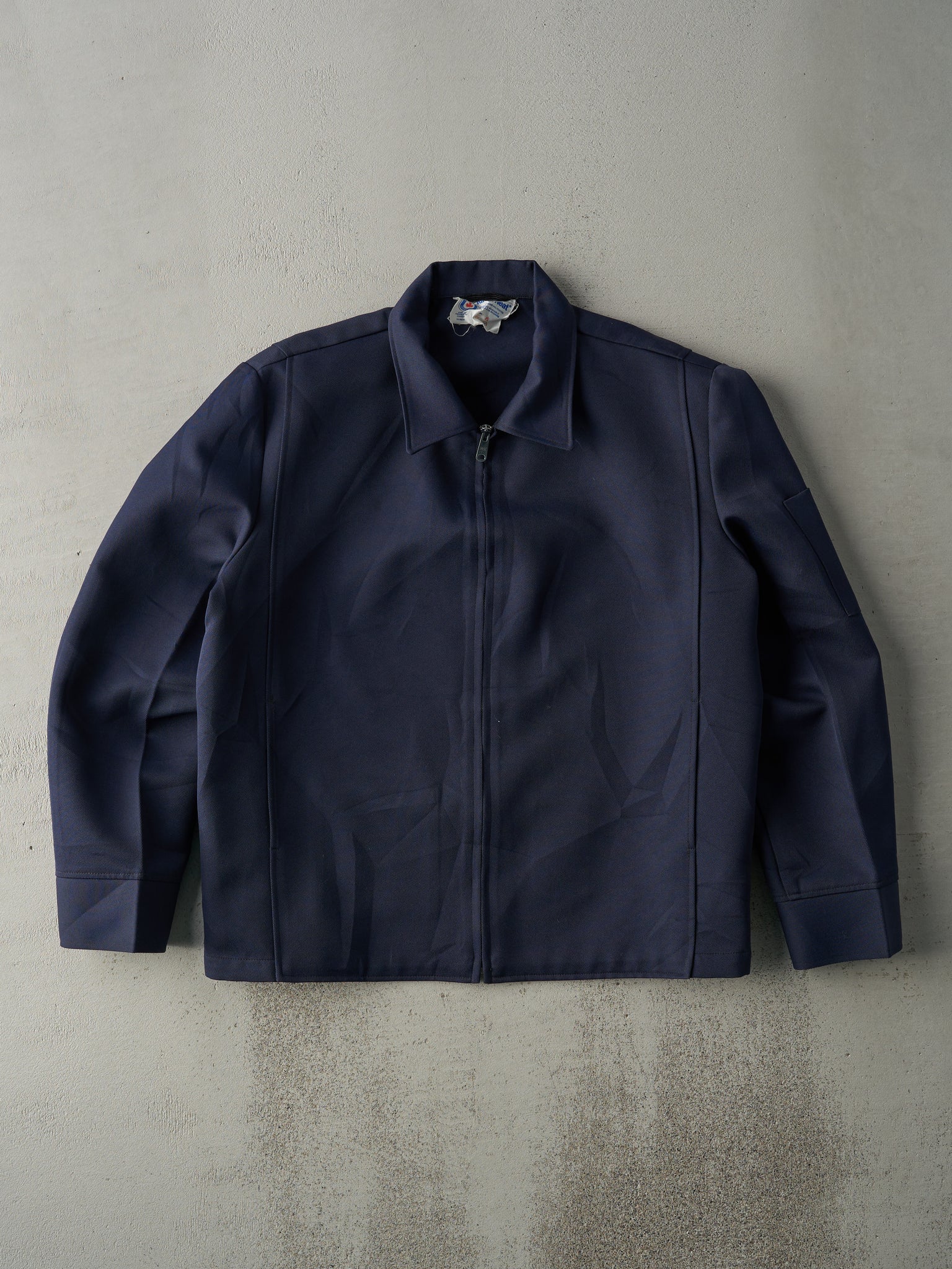 Vintage 80s Navy Blue Blank Work Jacket (M/L)