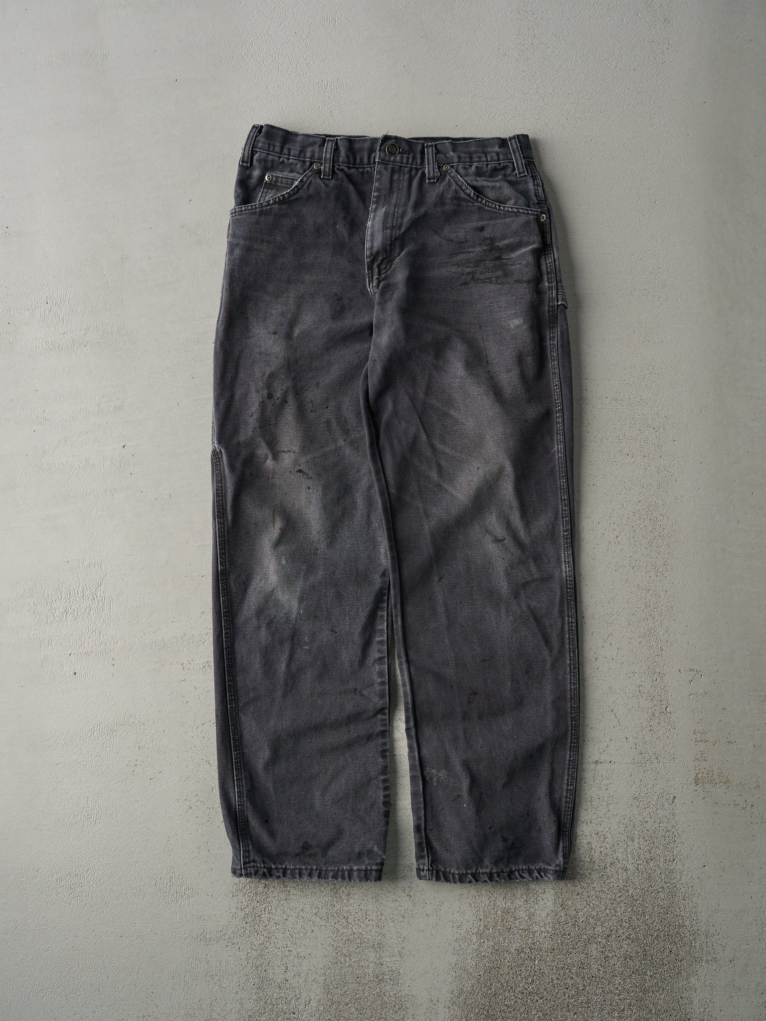 Vintage 90s Faded Black Dickies Carpenter Pants (30x30)