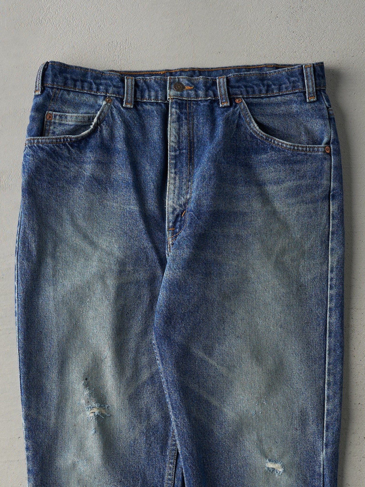 Vintage 80s Mid Wash Levi's 619 Orange Tab Jeans (34x28)