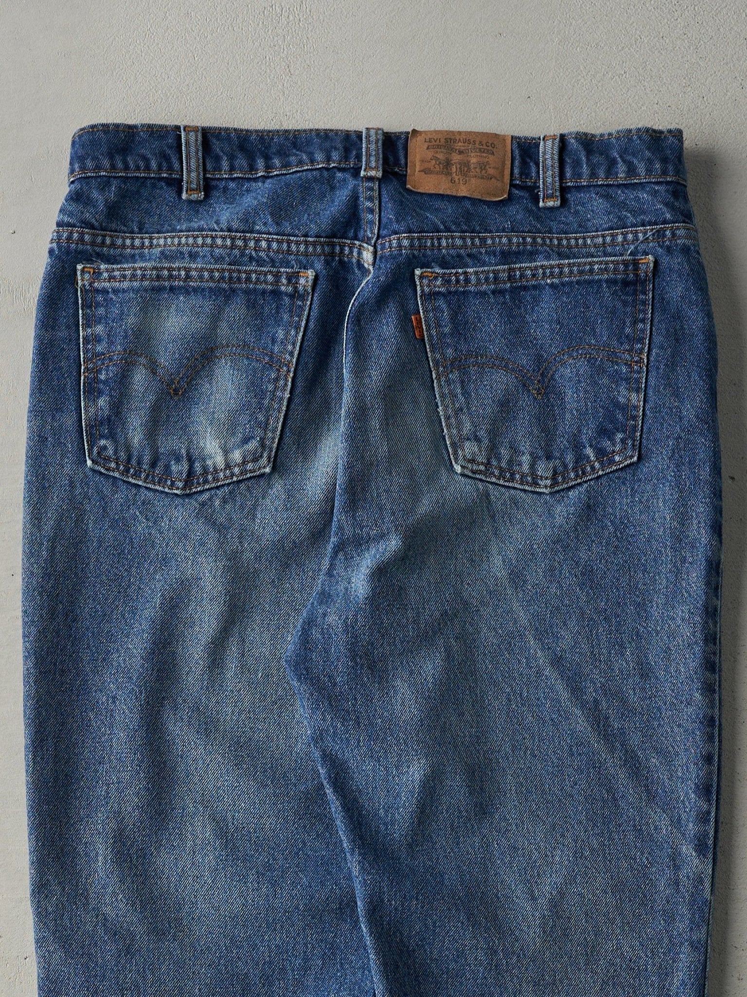 Vintage 80s Mid Wash Levi's 619 Orange Tab Jeans (34x28)