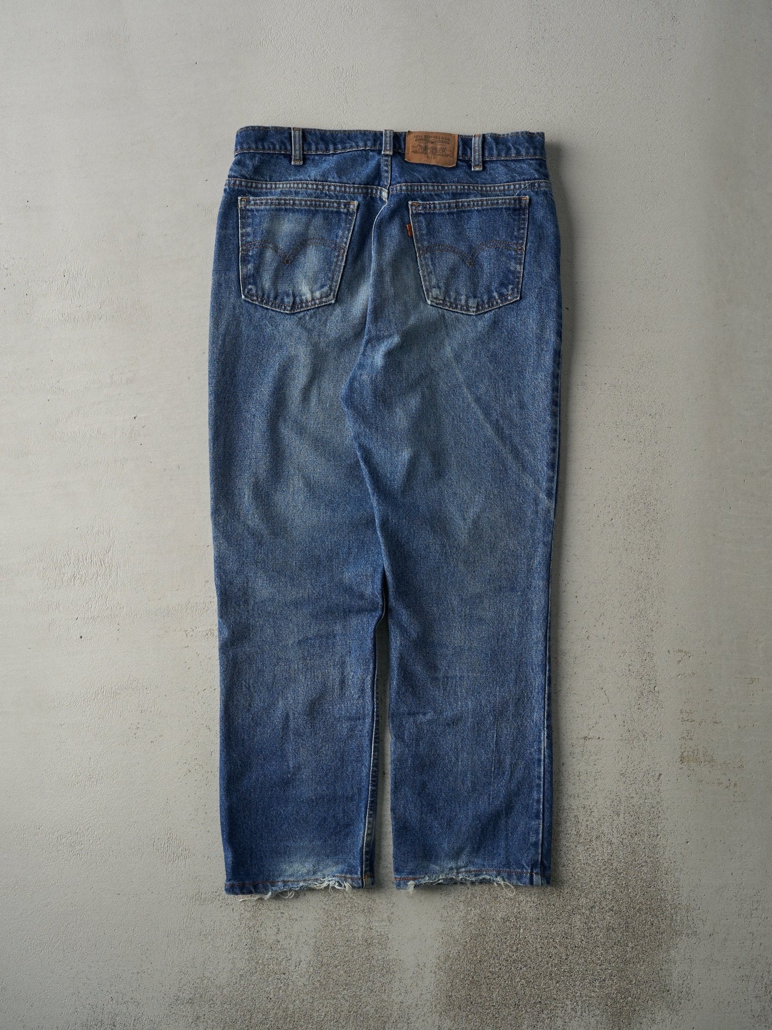 Vintage 80s Mid Wash Levi's 619 Orange Tab Jeans (34x28)