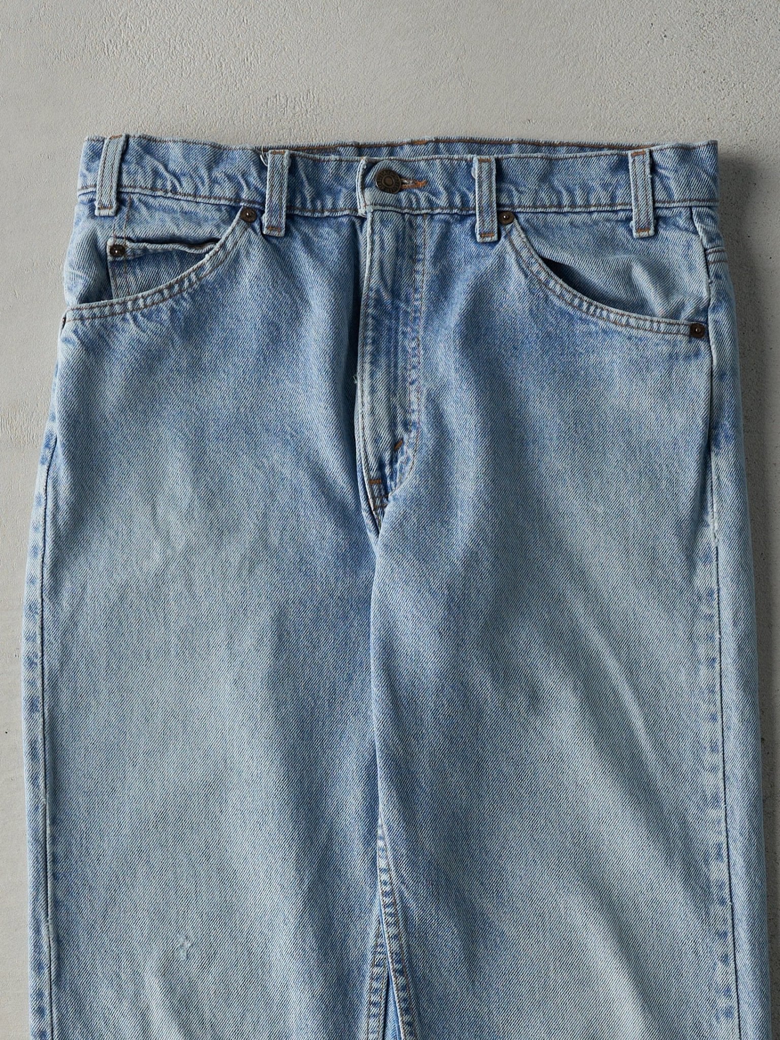 Vintage 80s Light Wash Levi's 505 Orange Tab Jeans (32x29)