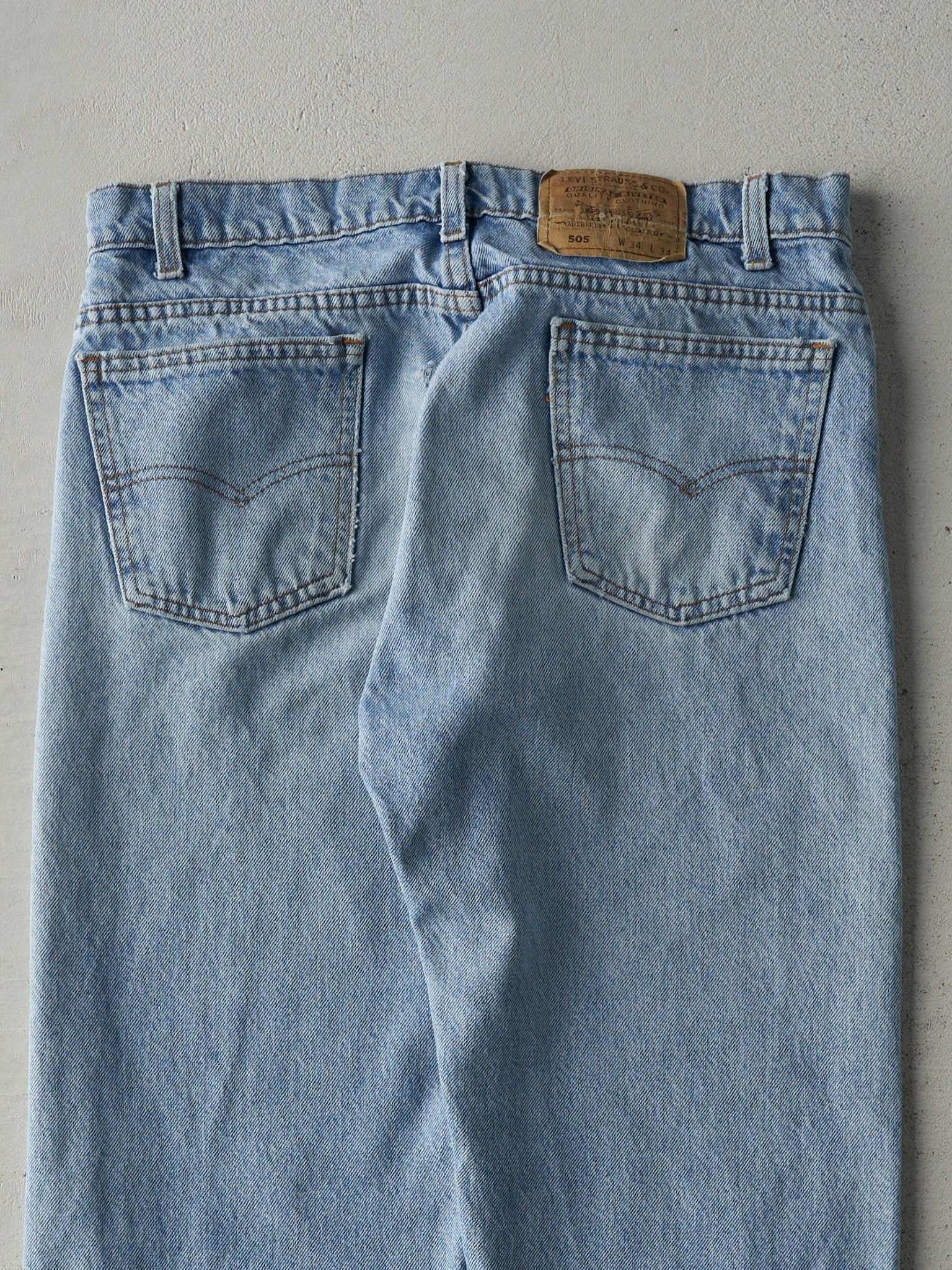 Vintage 80s Light Wash Levi's 505 Orange Tab Jeans (32x29)