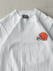 Vintage 90s White Cleveland Browns Single Stitch Tee (XS)