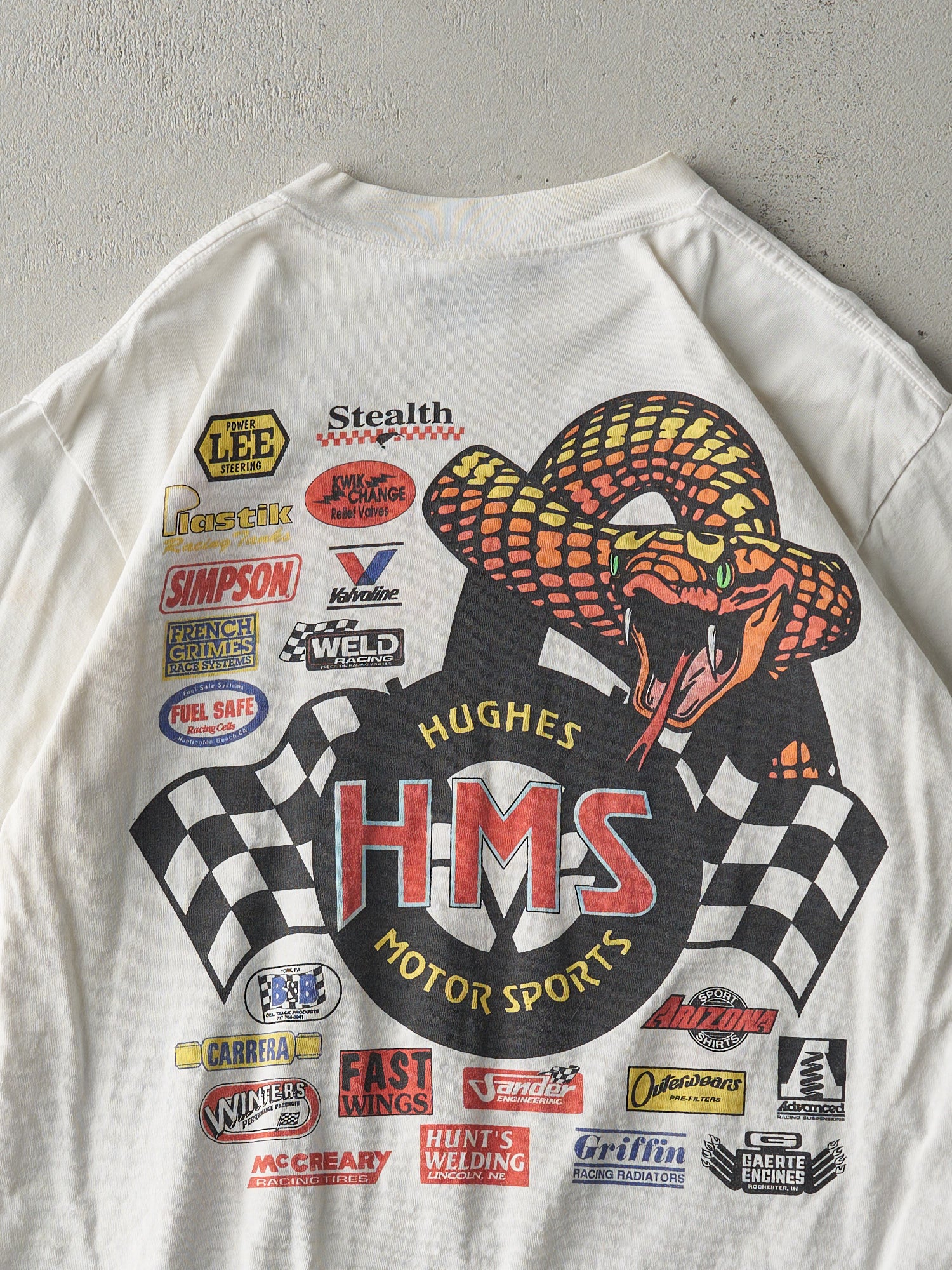 Vintage 94' White Joey Saldana Racing Single Stitch Tee (M)