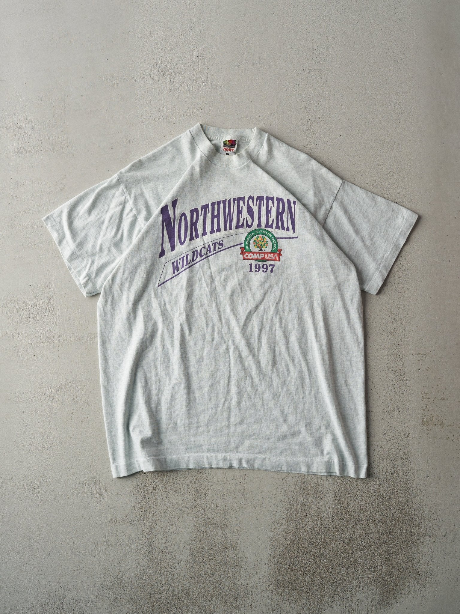 Vintage 97's Heather Grey Northwestern Citrus Bowl Single Stitch Tee (M)