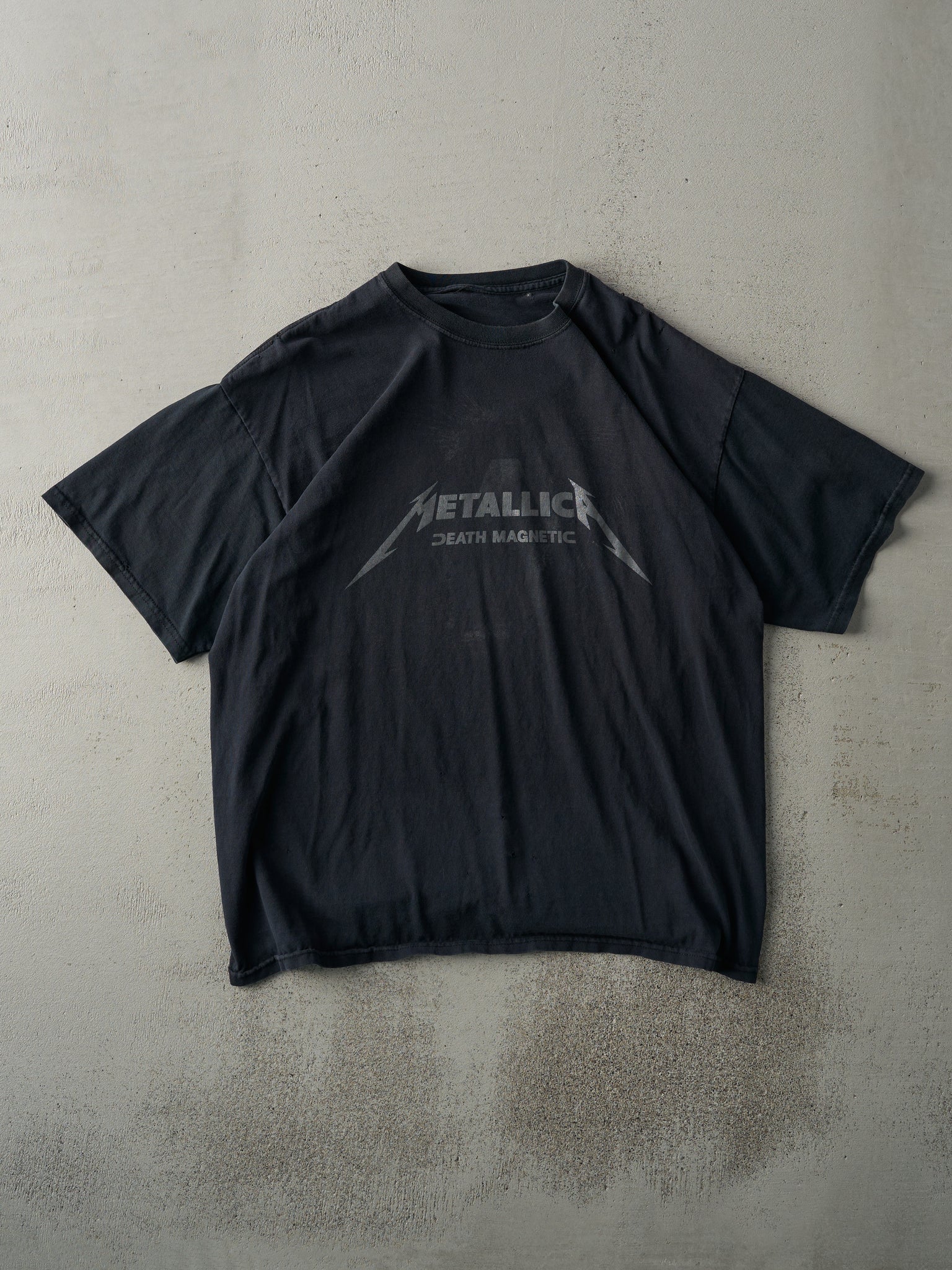 Vintage Y2K Faded Black Metallica Death Magnetic Band Tee (M)