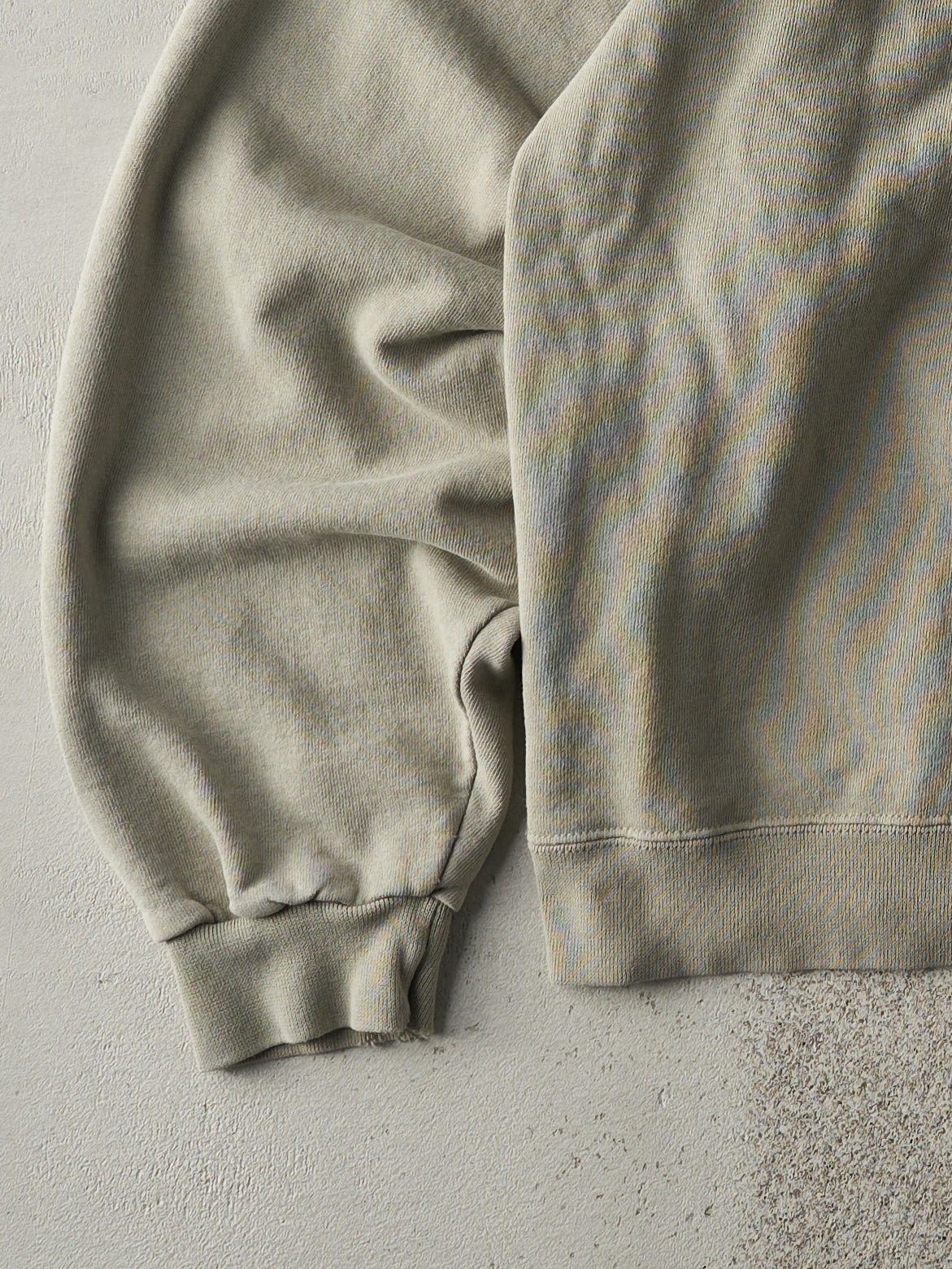 Vintage 90s Beige Champion Embroidered Logo Blank Boxy Crewneck (L/XL)