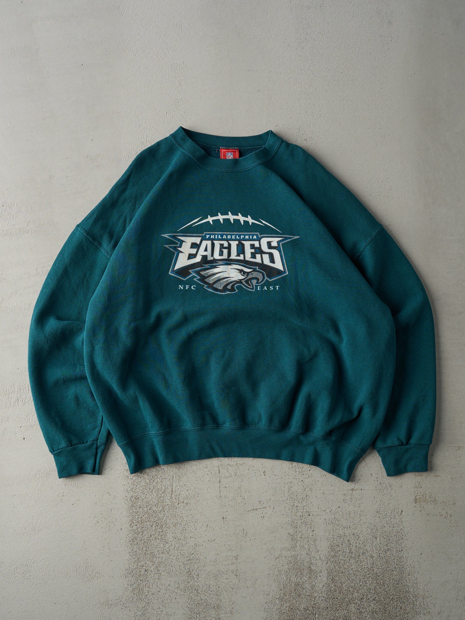 Vintage 90s Teal Philadelphia Eagles Boxy Crewneck (XL/XXL)