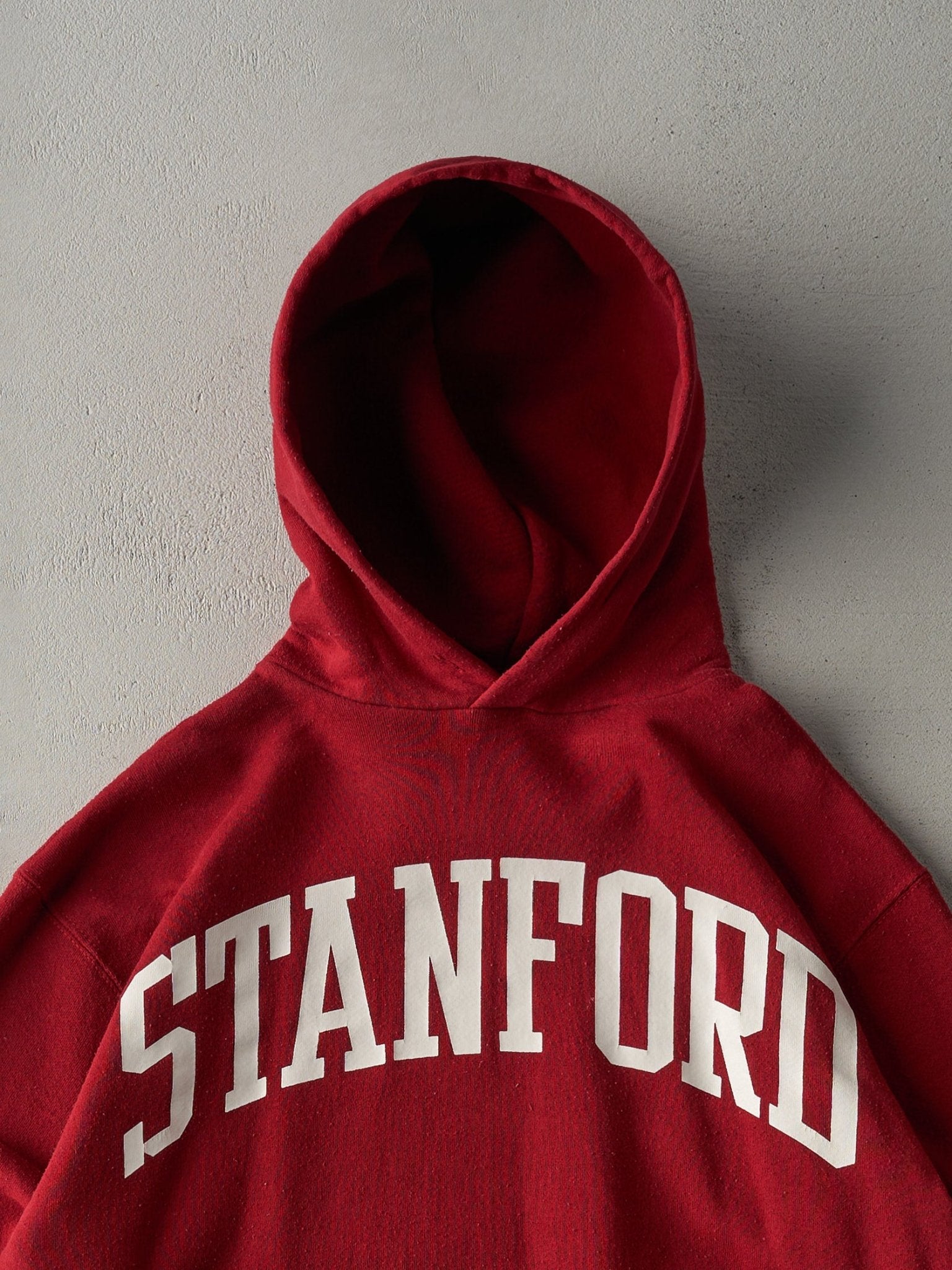 Vintage 90s Red Russell Athletics Stanford University Hoodie (M)