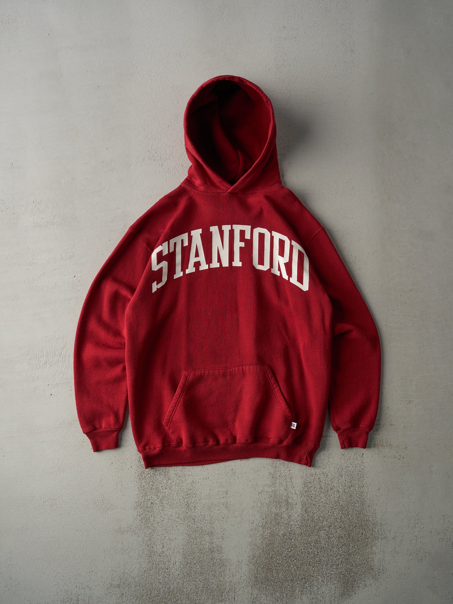 Vintage 90s Red Russell Athletics Stanford University Hoodie (M)