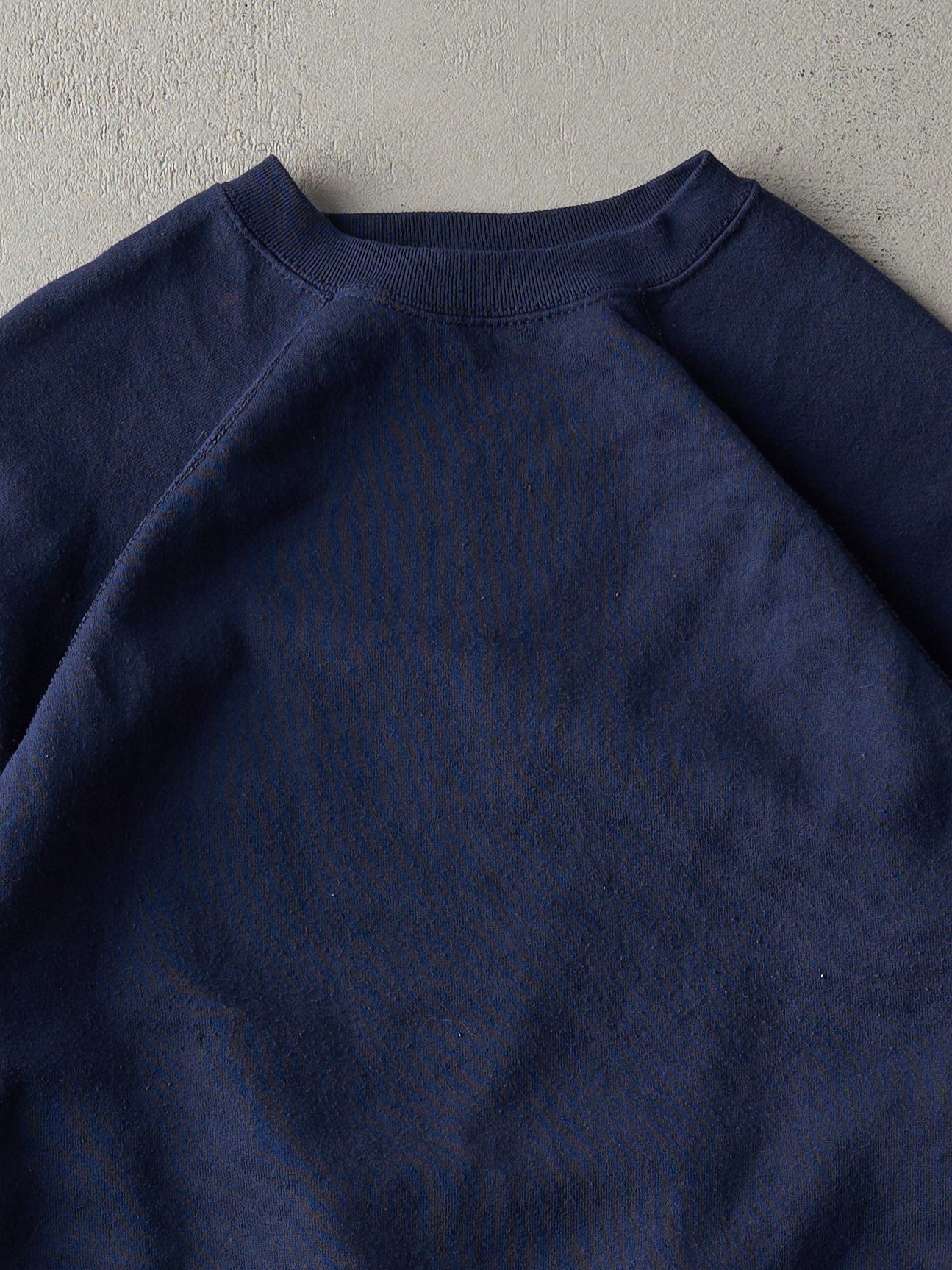 Vintage 80s Navy Blue Blank Boxy Crewneck (M)