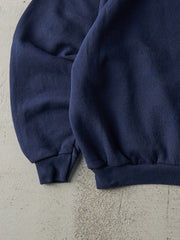 Vintage 80s Navy Blue Blank Boxy Crewneck (M)