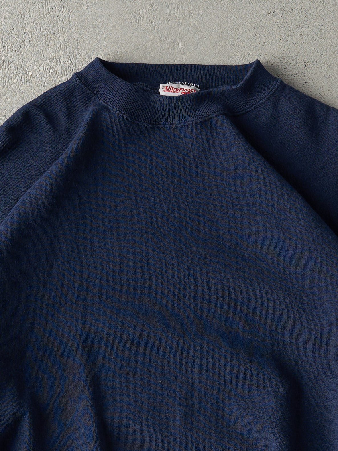 Vintage 90s Navy Blue Blank Crewneck (M)