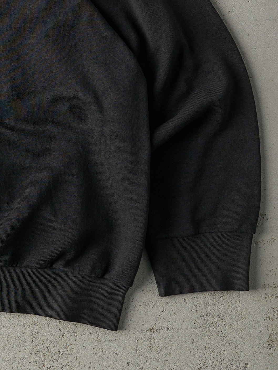 Vintage 80s Faded Black Blank Crewneck (M)
