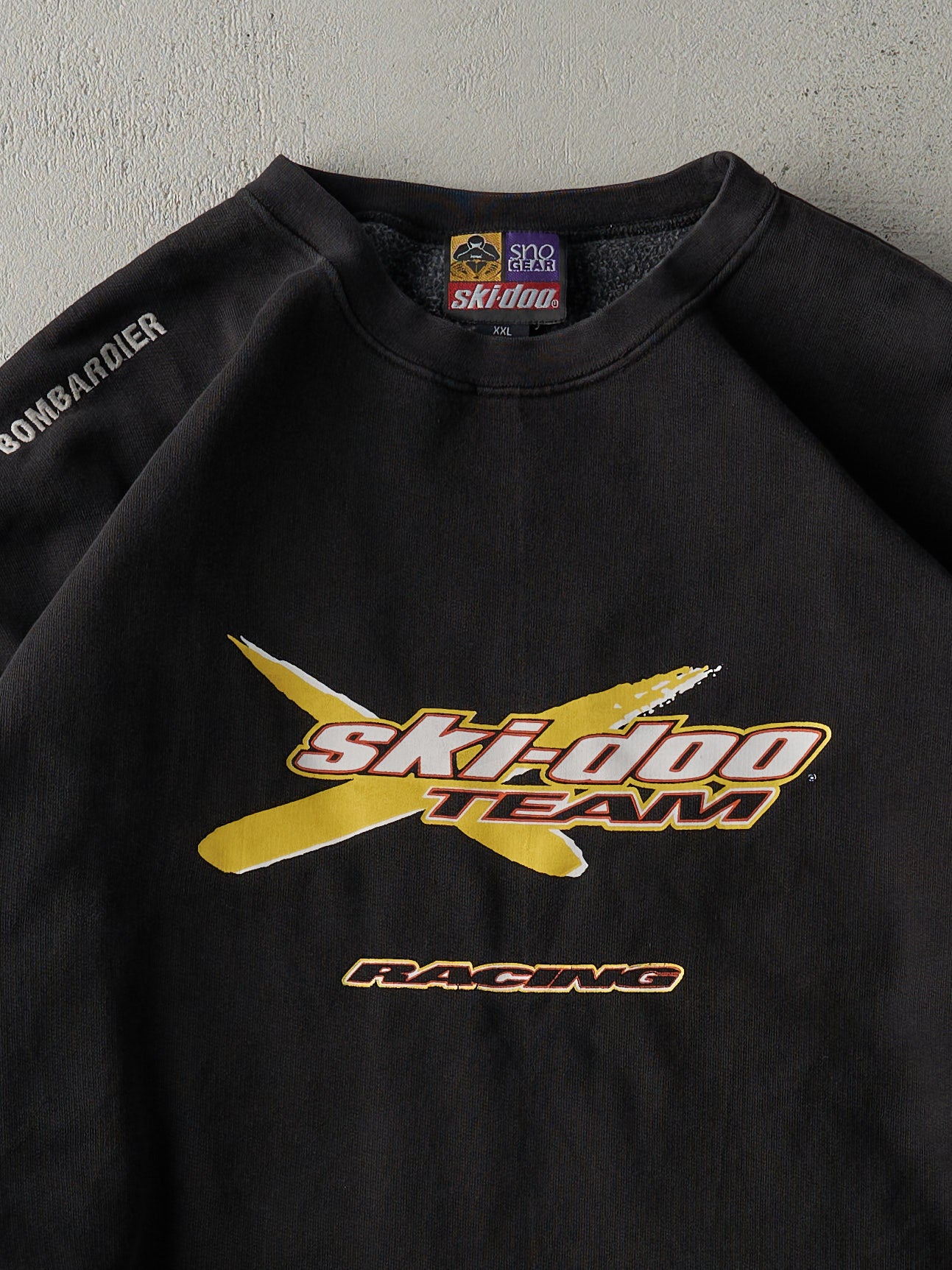 Vintage 90s Black Embroidered Ski-Doo Crewneck (XL)