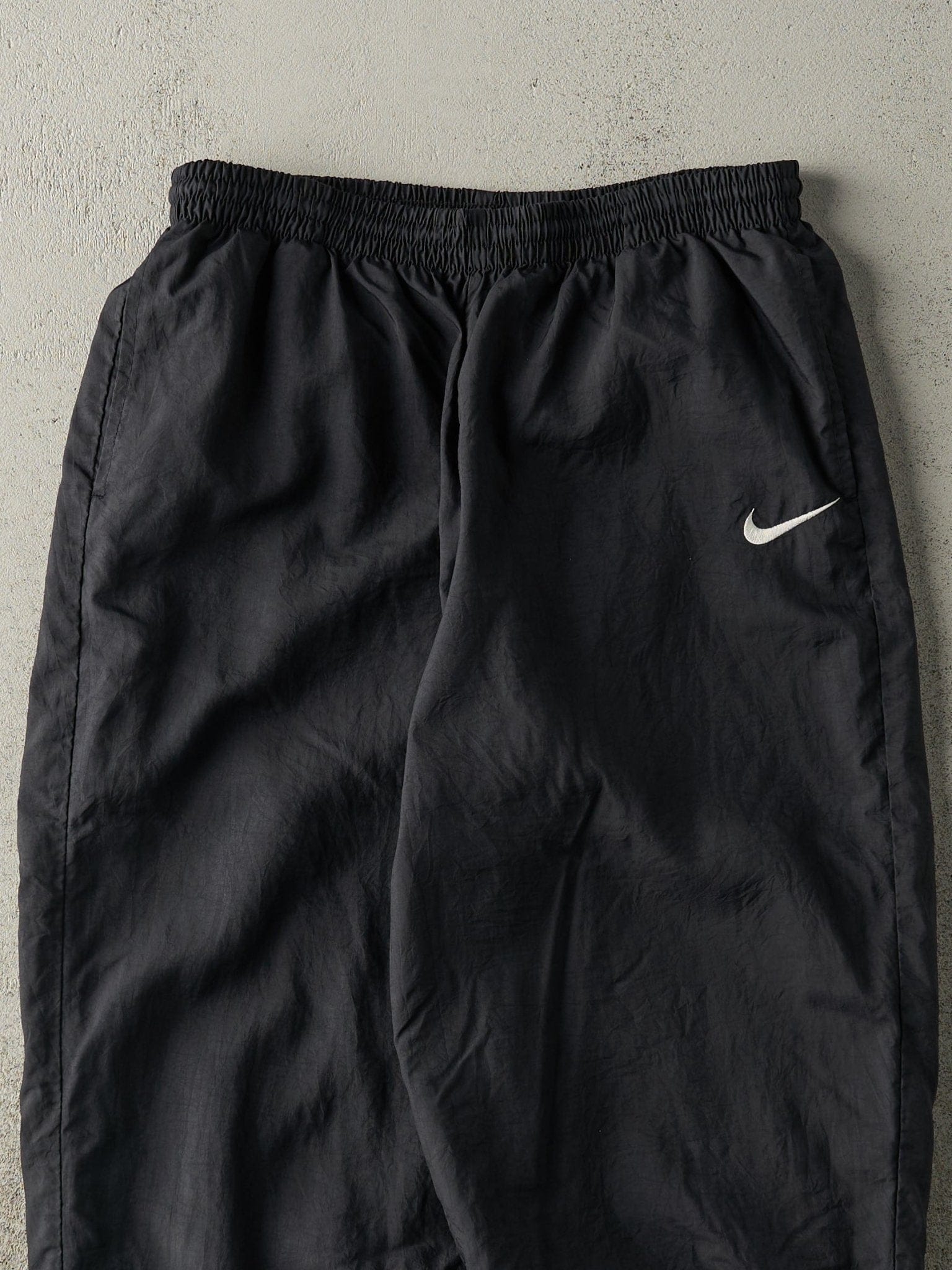 Vintage 90s Black Nike Windbreaker Pants (30x28.5)