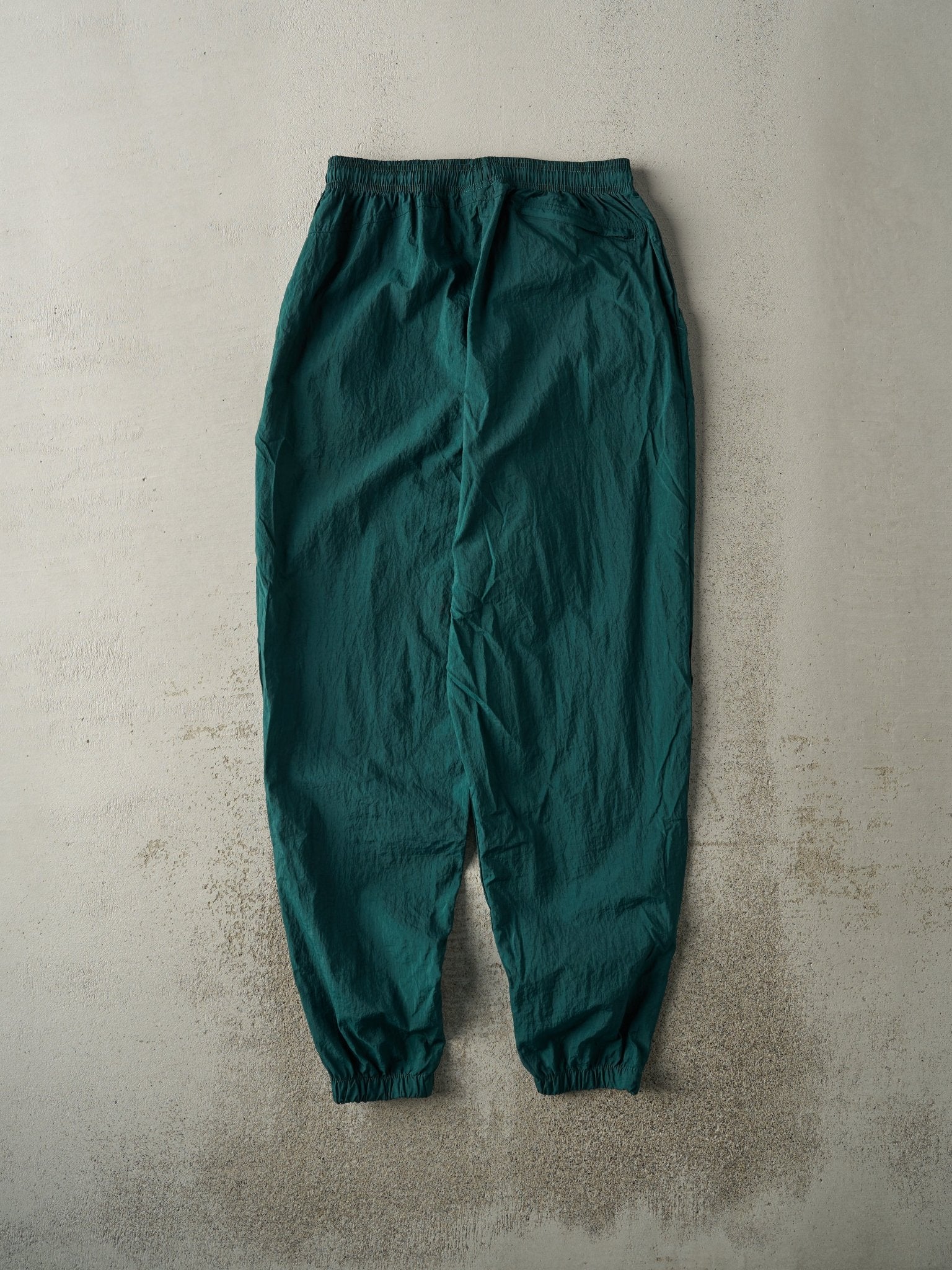 Vintage 90s Green Embroidered Nike Windbreaker Pants (29x32)