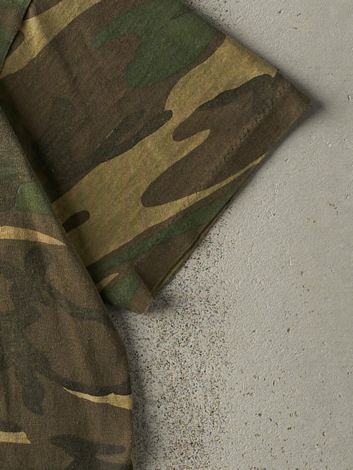 Vintage 90s Camo Army Single Stitch Tee (M)