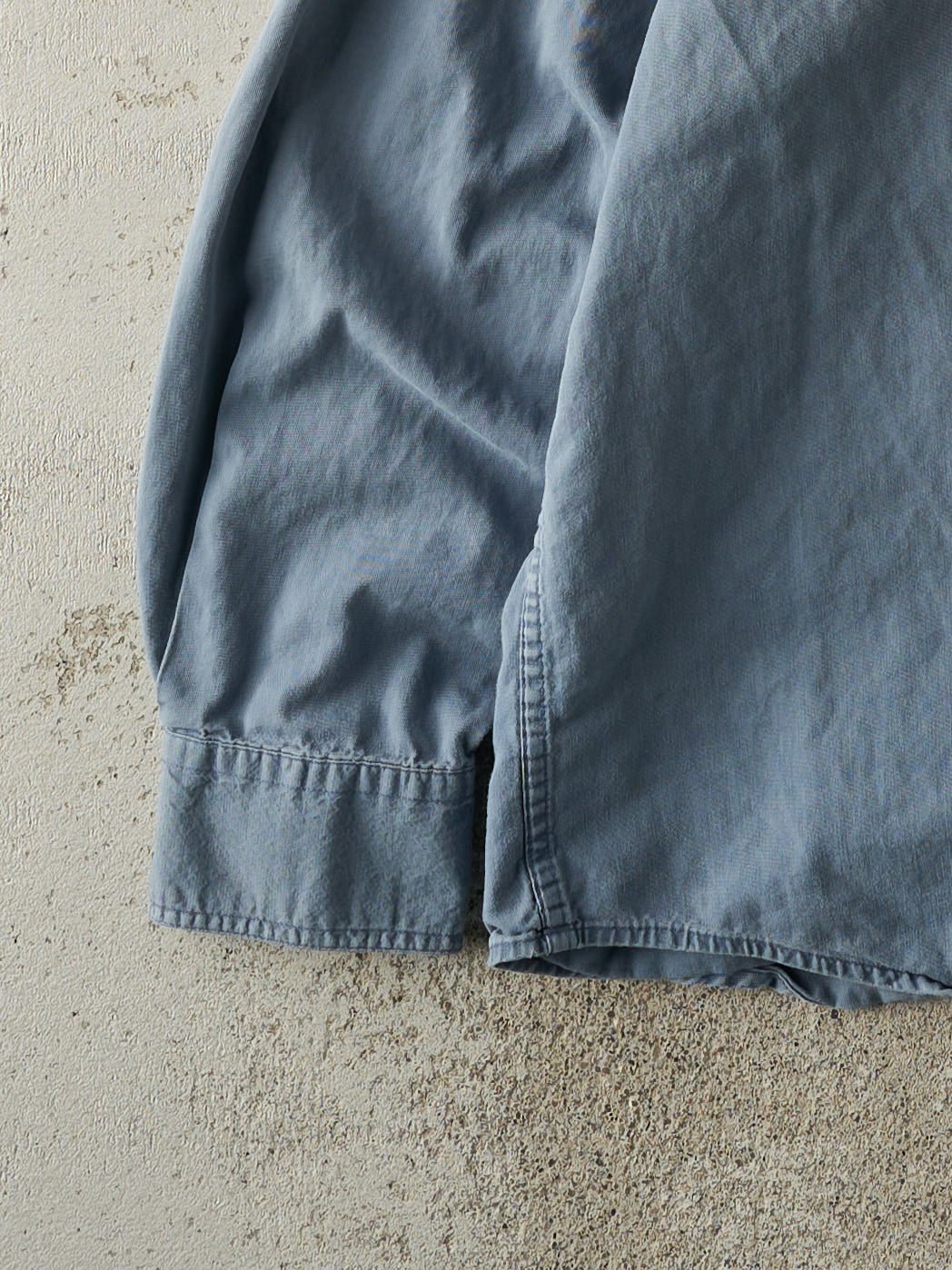 Vintage 90s Slate Blue Embroidered Toro Button Up (XL)