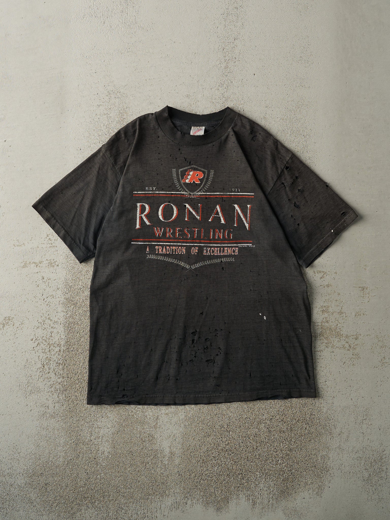 Vintage 90s Black Ronan Wrestling Tee (M)