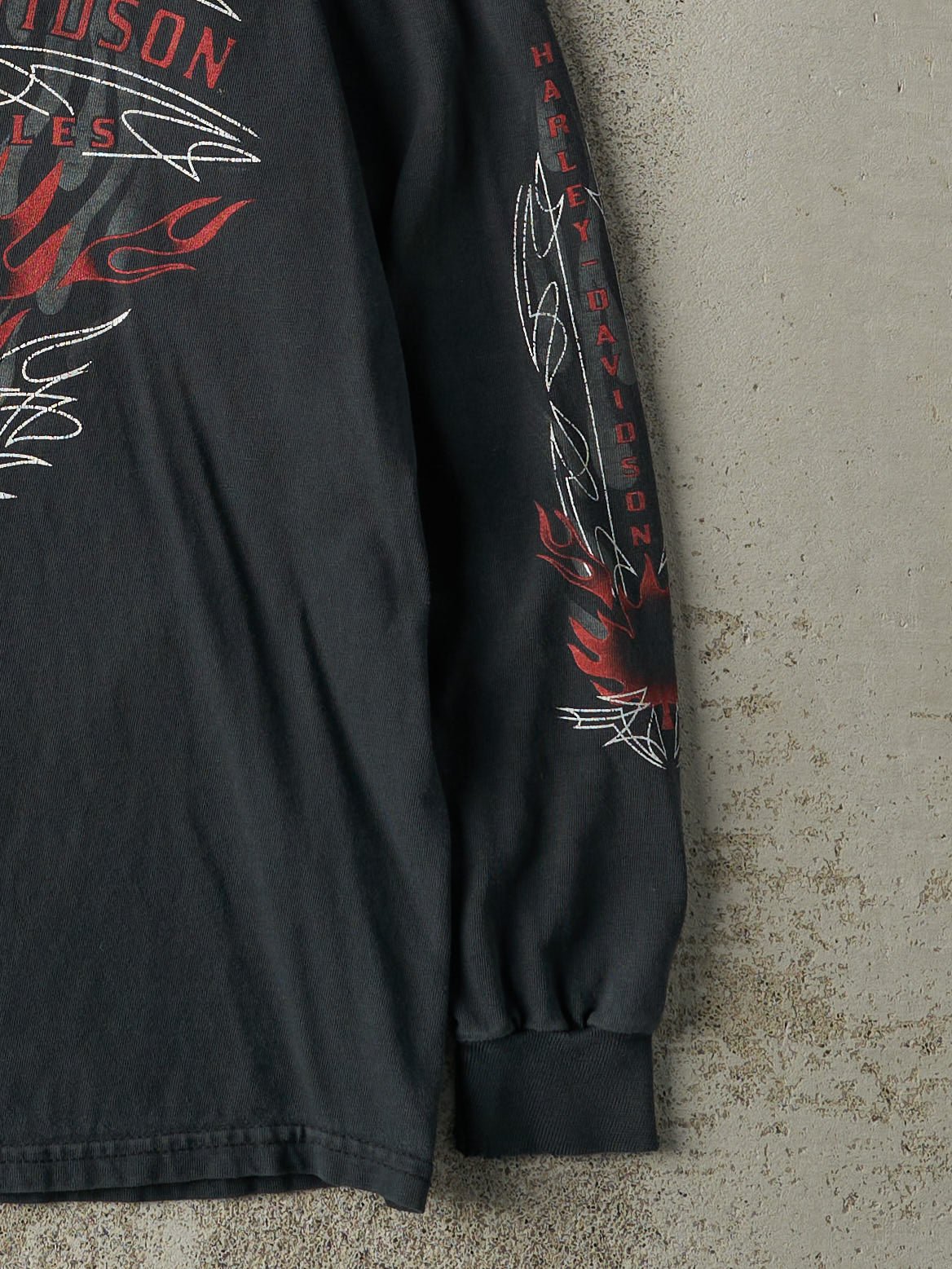 Vintage 04' Black Quebec Canada Harley Davidson Long Sleeve (XS/S)