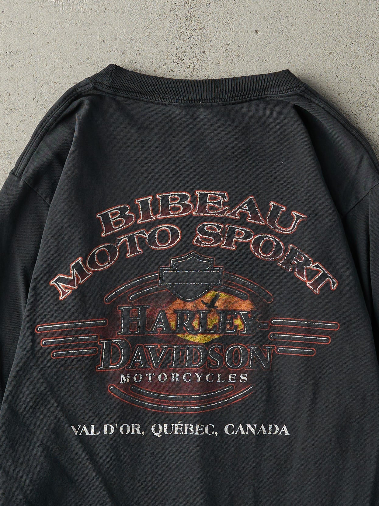 Vintage 04' Black Quebec Canada Harley Davidson Long Sleeve (XS)