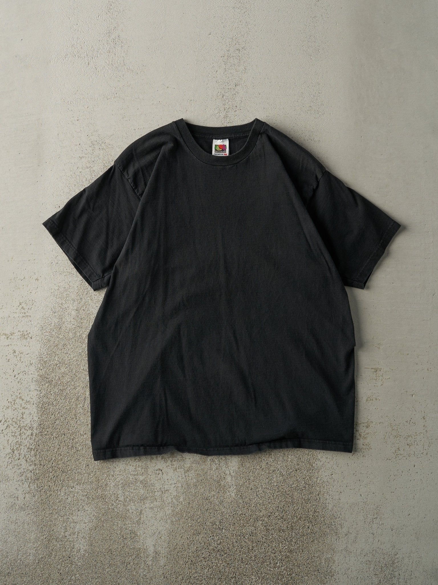 Vintage 90s Black Blank Tee (M)