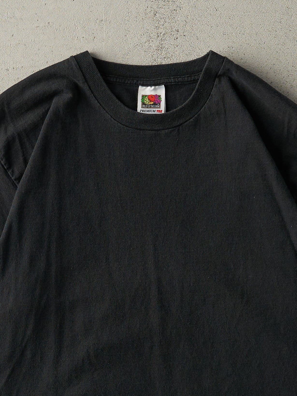 Vintage 90s Black Blank Tee (M)