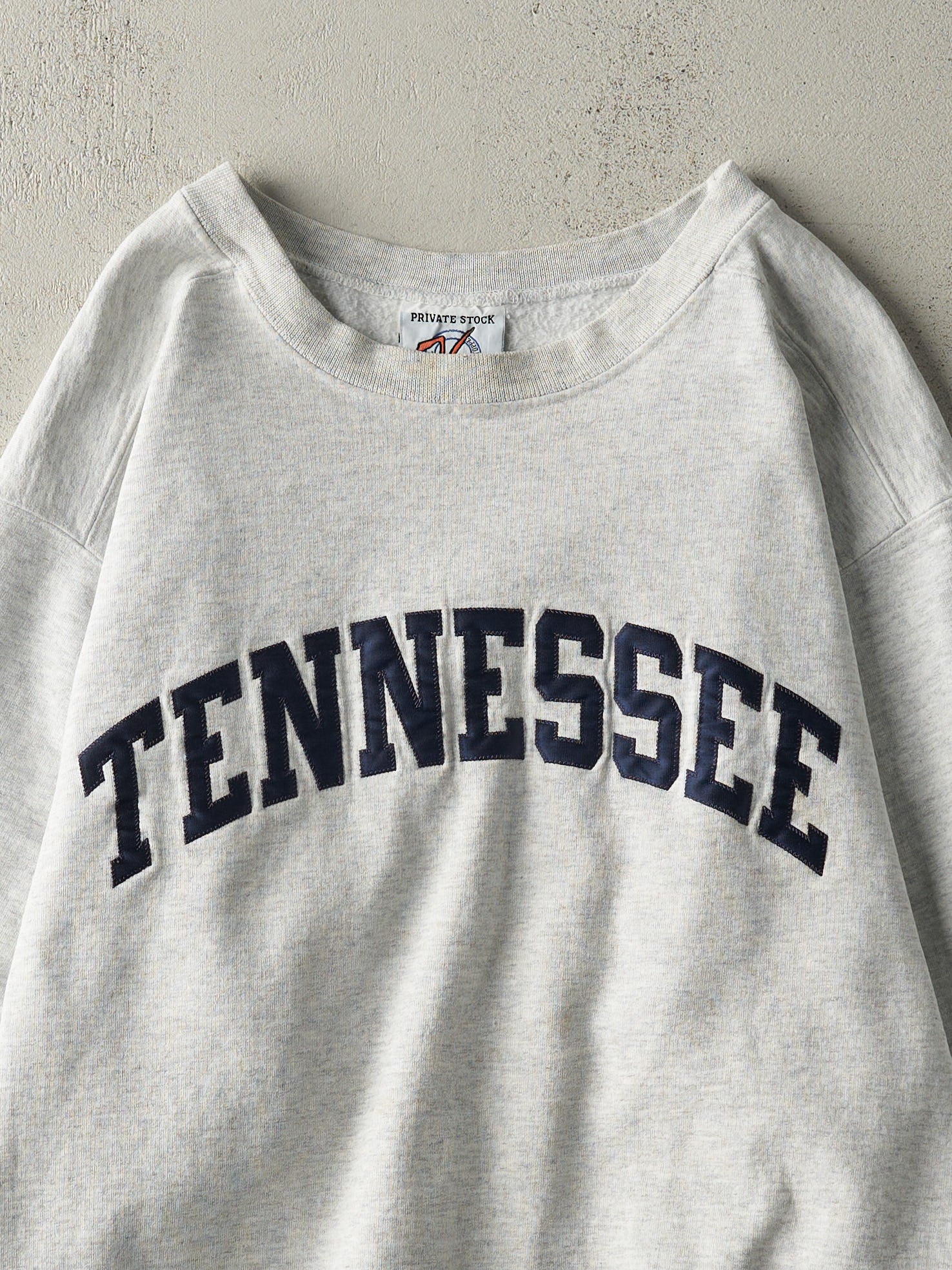 Vintage 90s Heather Grey Embroidered Tennessee Crewneck (M)