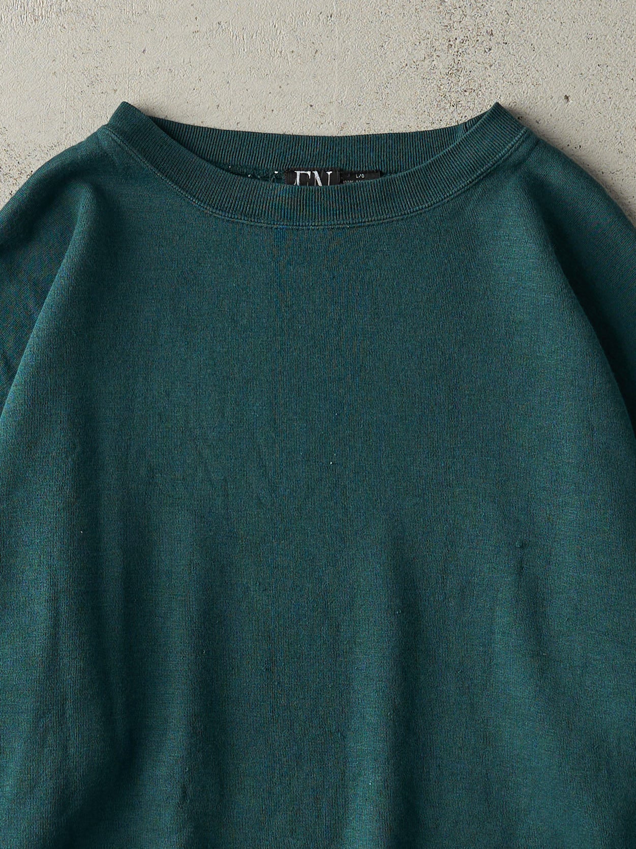 Vintage Y2K Green Blank Crewneck (L)