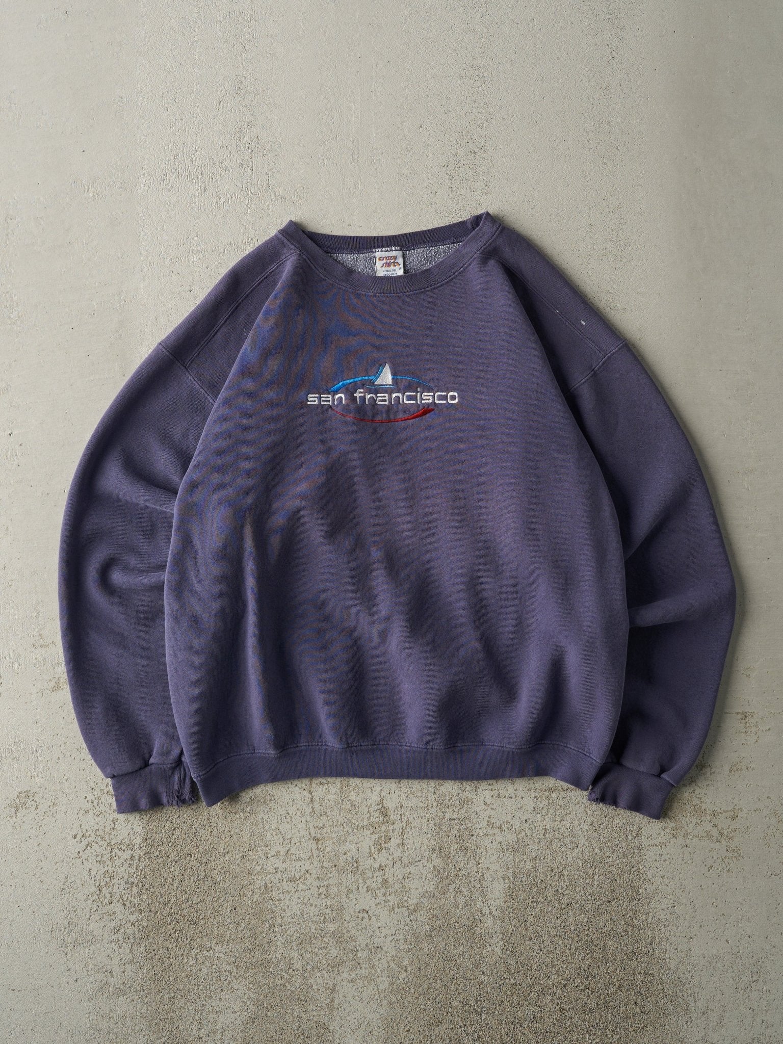 Vintage 90s Navy Blue Embroidered San Francisco Crewneck (M/L)